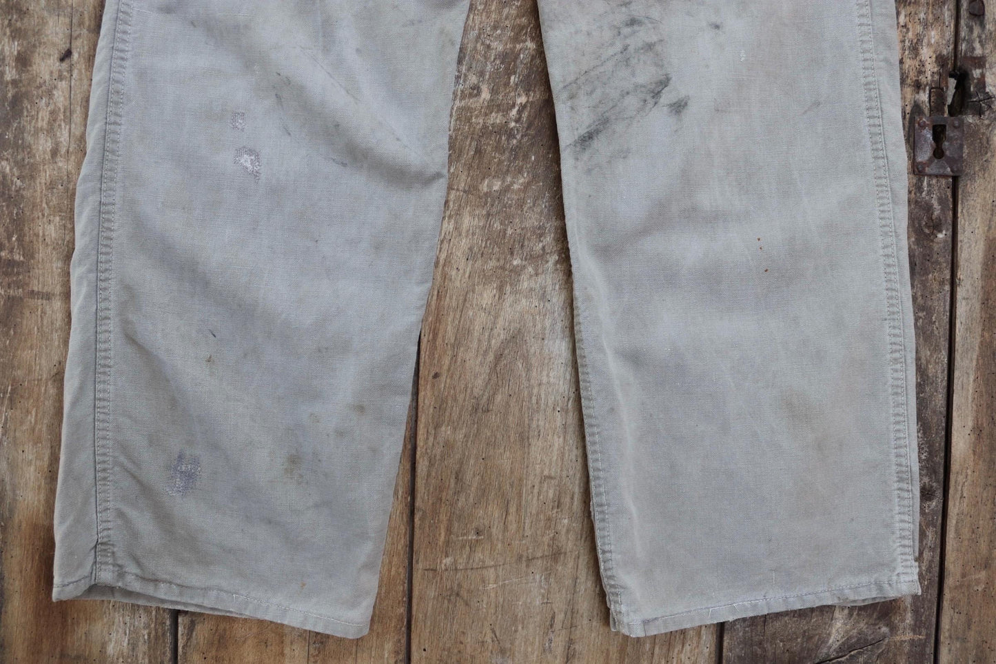 Vintage 1940s 1950s Swedish workwear trousers - military utility pants - buckle back - 36” x 31”