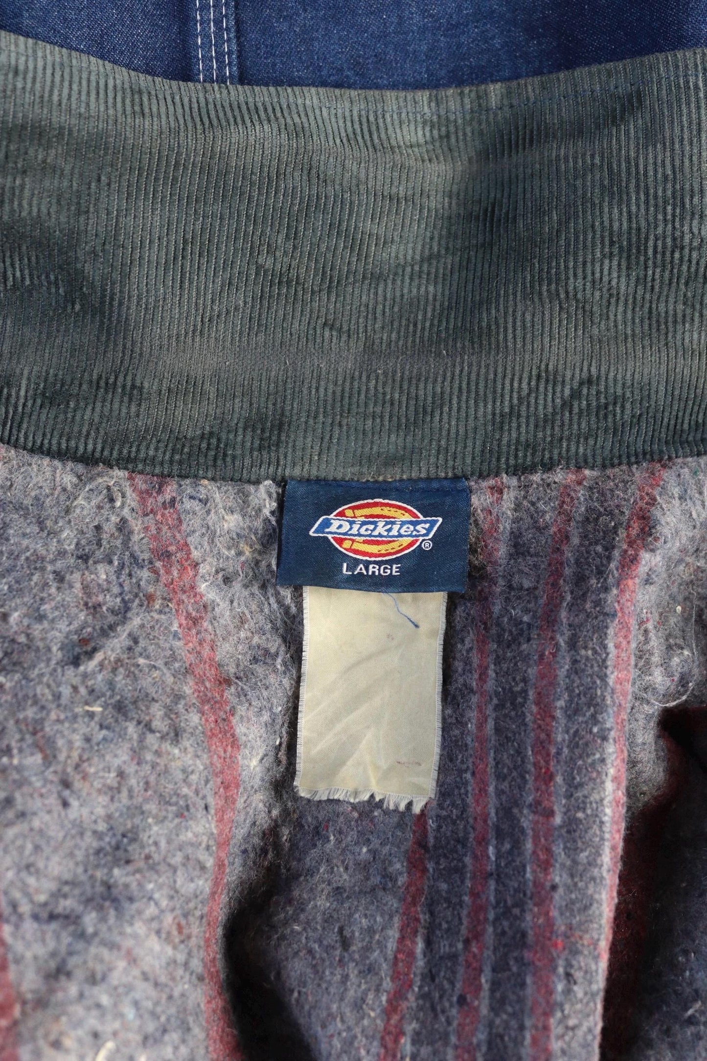 Vintage 1990s 90s Dickies blue denim blanket lined barn chore jacket workwear work chore 50” chest