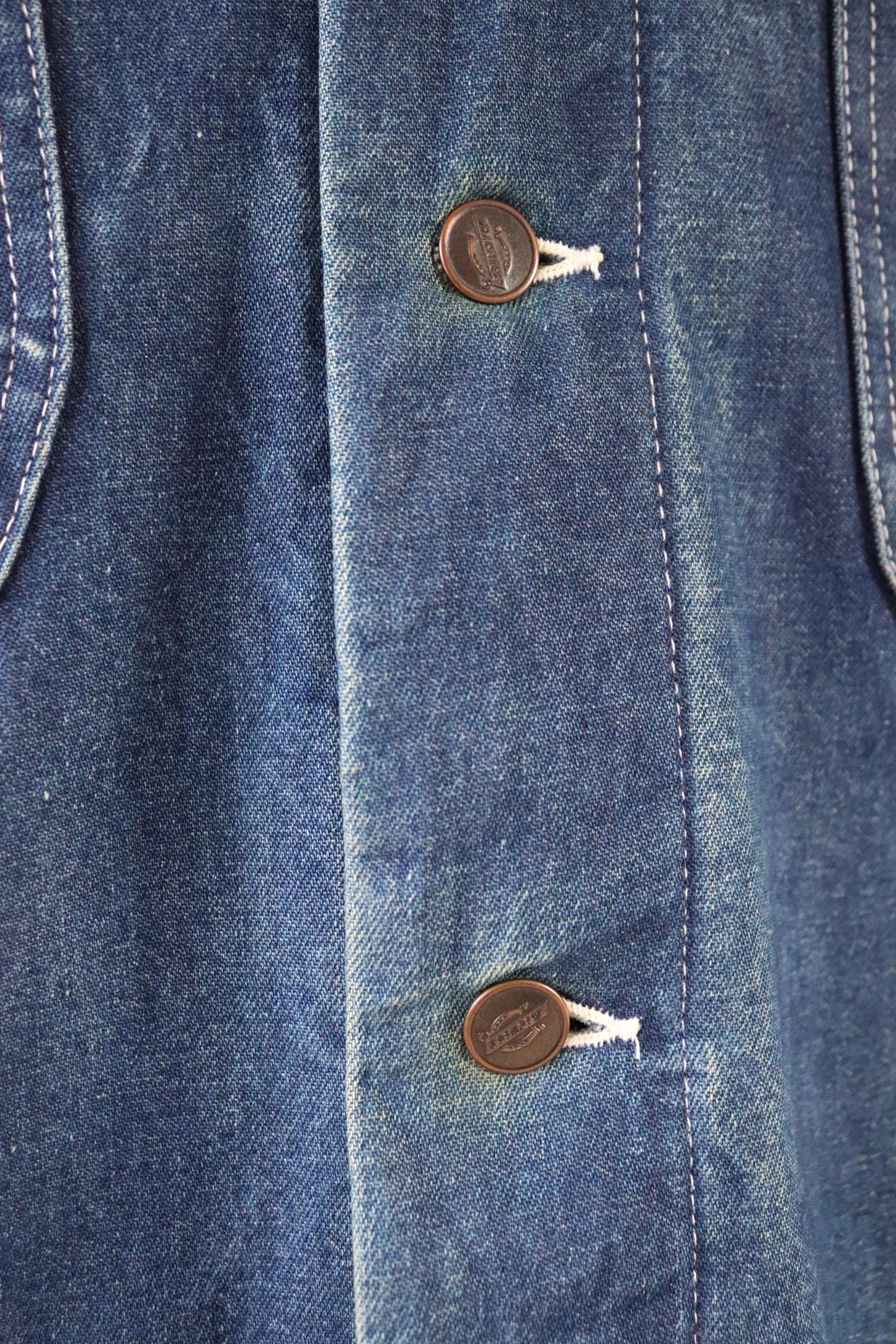 Vintage 1990s 90s Dickies blue denim blanket lined barn chore jacket workwear work chore 50” chest