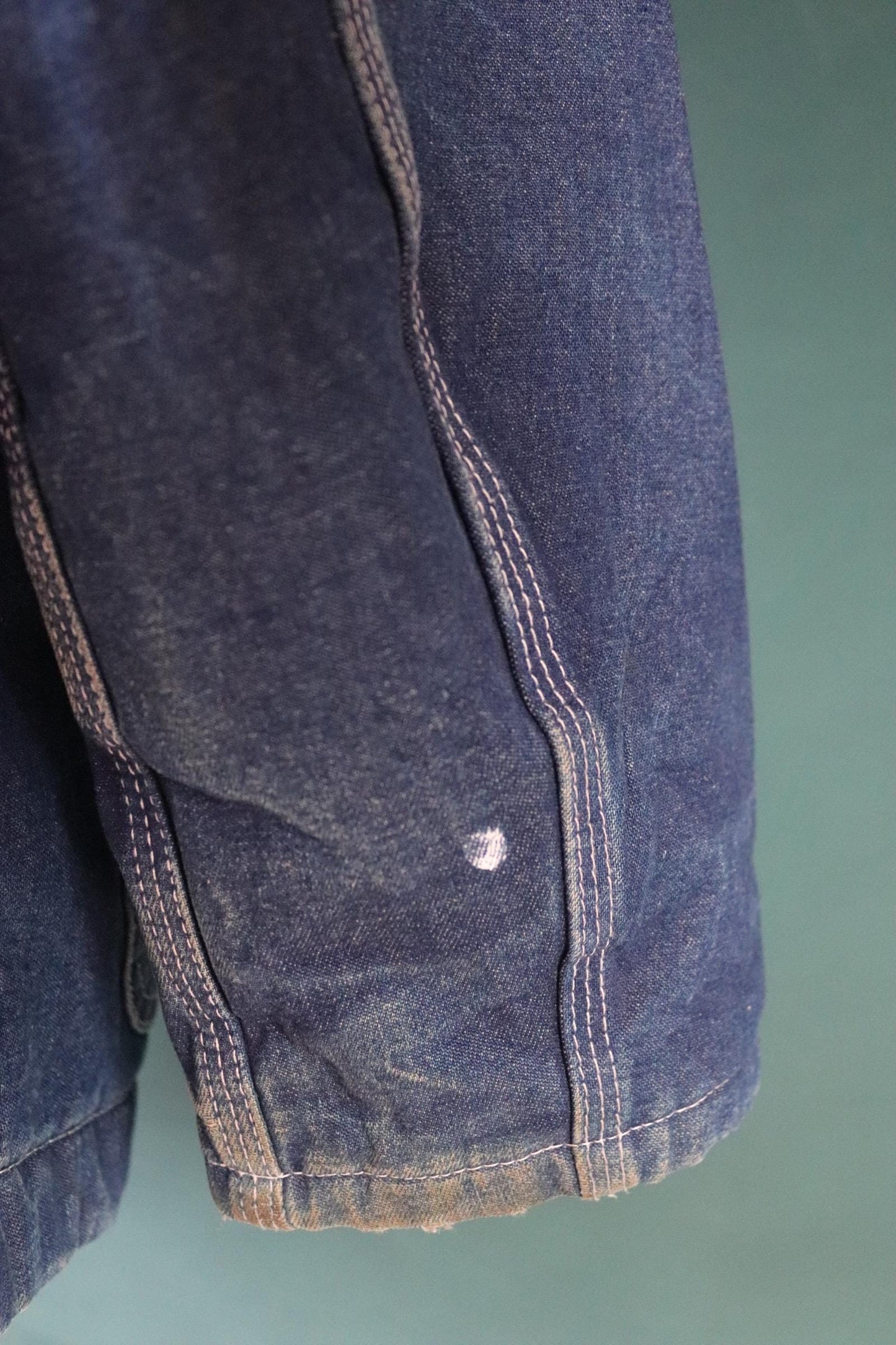 Vintage 1990s 90s Dickies blue denim blanket lined barn chore jacket workwear work chore 50” chest