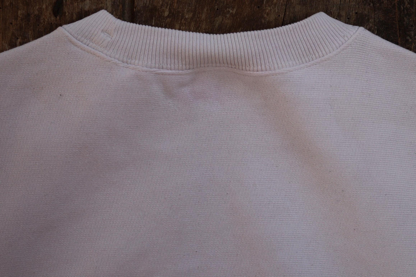 Vintage 1990s 90s Champion white plain short sleeve warm up sweatshirt 39" chest sports sportswear reverse weave