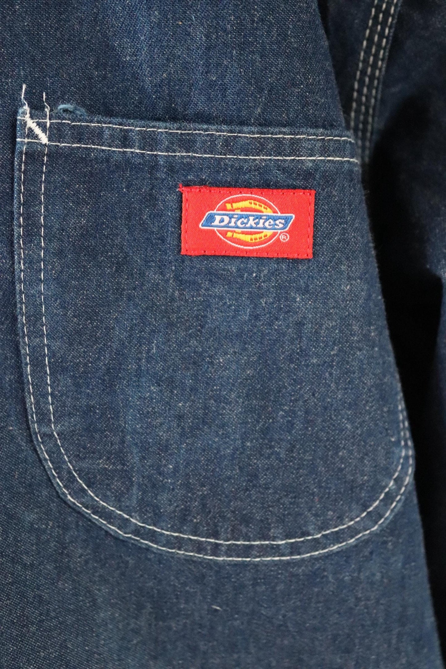Vintage 1990s 90s Dickies blue denim blanket lined barn chore jacket workwear work chore 59” chest