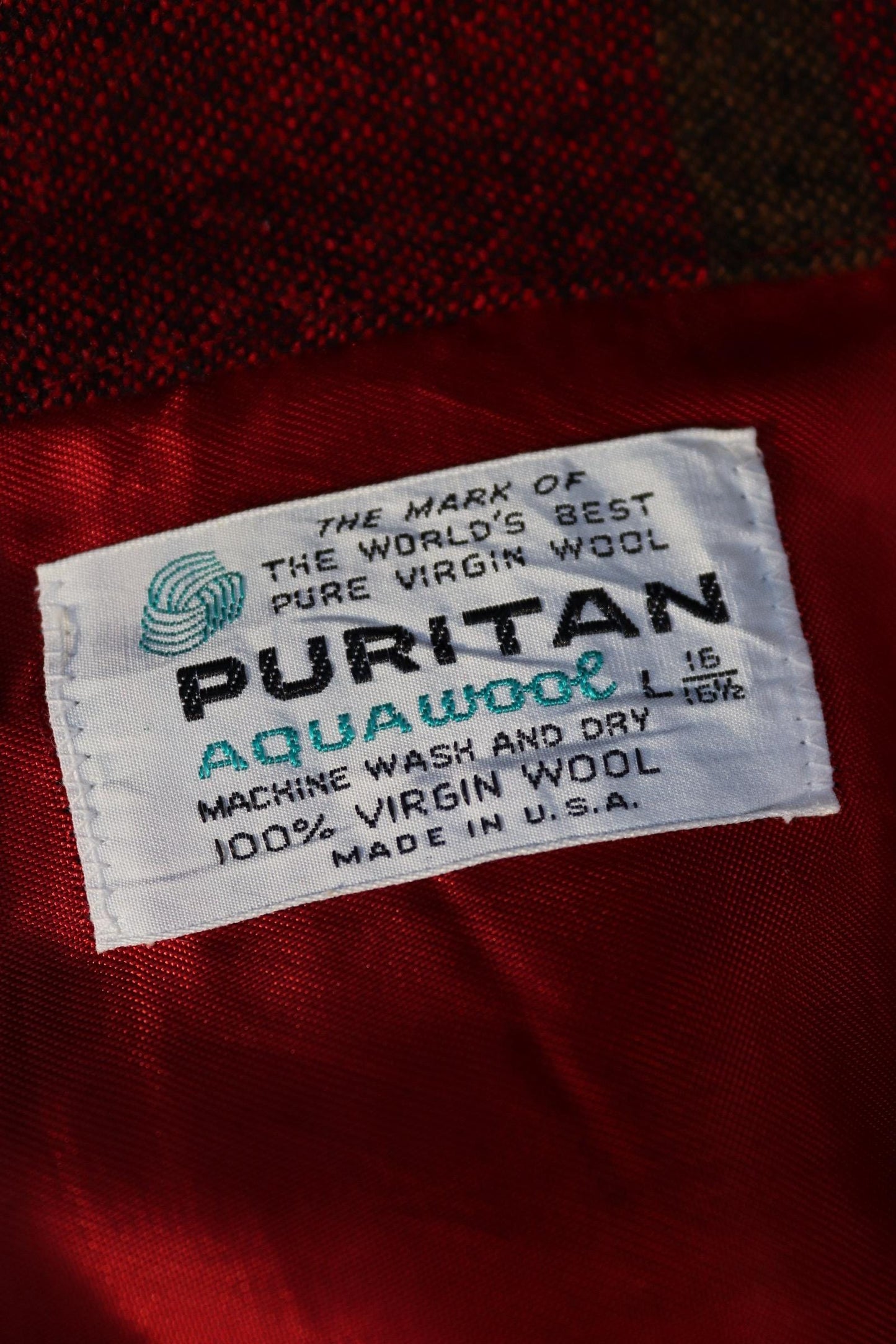Vintage 1960s 60s 1970s 70s Puritan plaid checked red green field camp shirt hiking camping wool 48” chest logger workwear