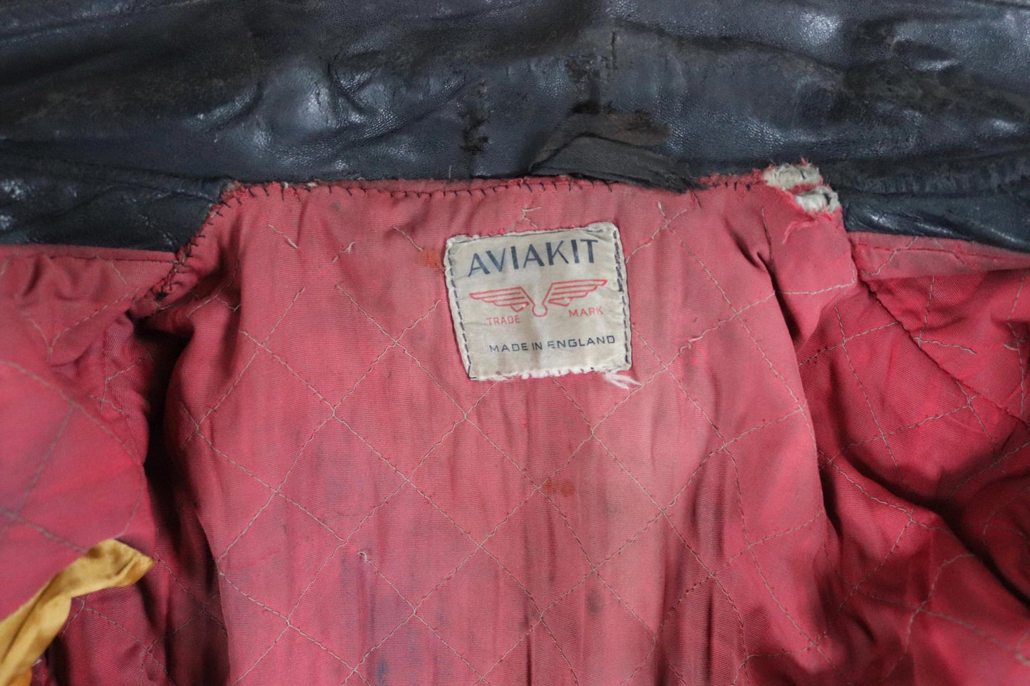 Vintage 1960s 60s black leather jacket Aviakit Lewis Leathers biker motorcycle 45” chest ball chain Lightning zipper patches BSA