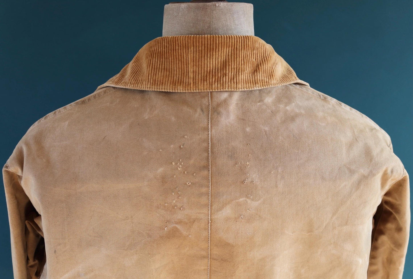 Vintage 1930s Duxbak Utica hunting jacket work workwear chore tan brown duck cotton canvas shooting American 50” chest