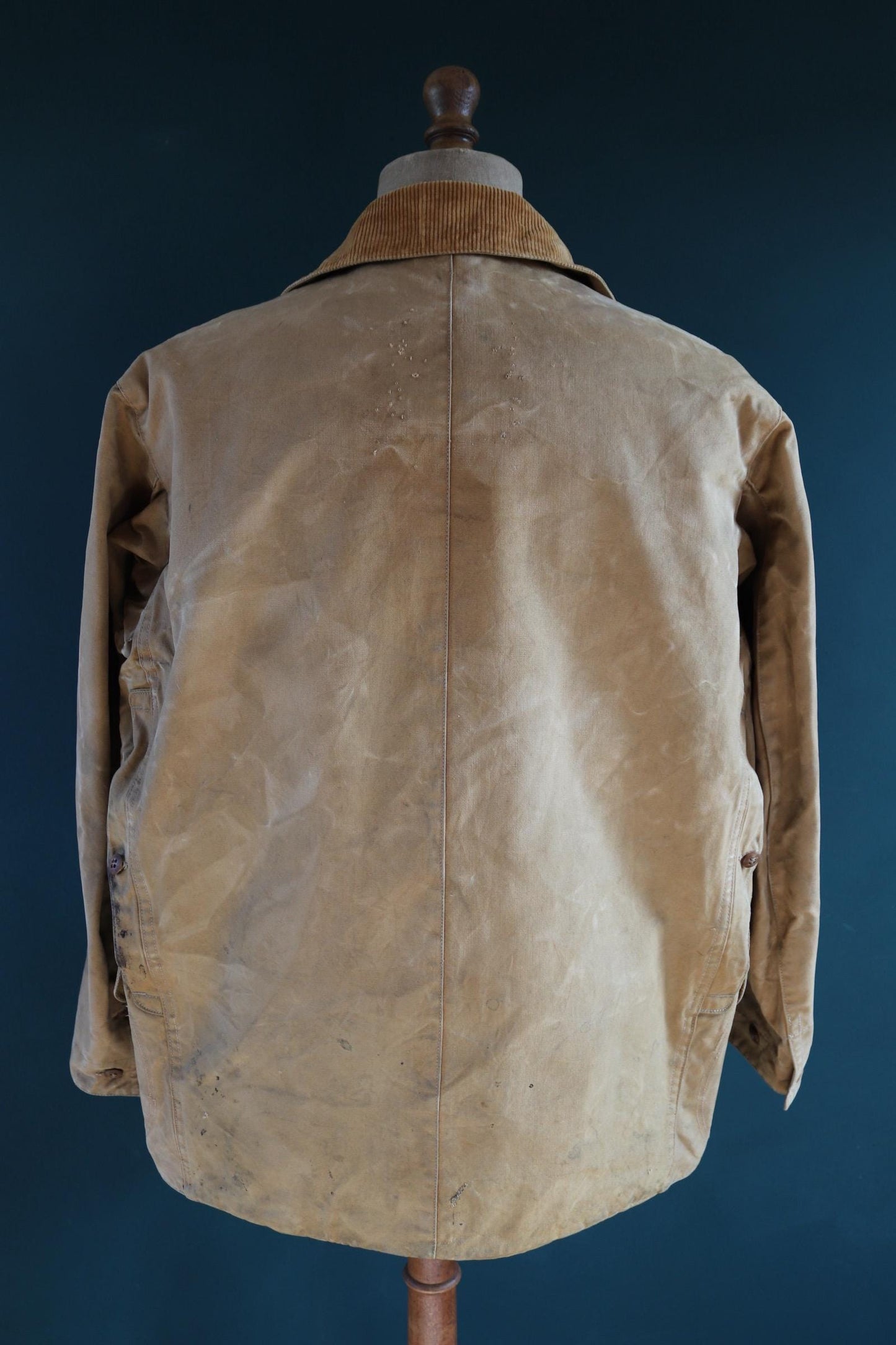 Vintage 1930s Duxbak Utica hunting jacket work workwear chore tan brown duck cotton canvas shooting American 50” chest