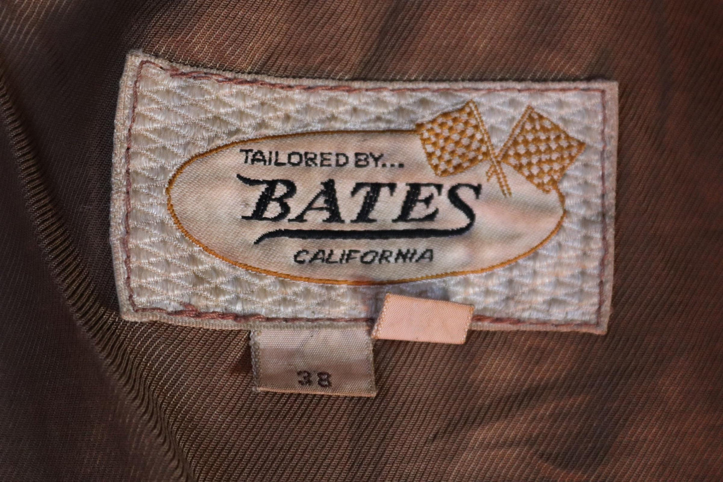 Vintage 1960s 60s leather jacket cafe racer Bates California black 40” chest motorcycle biker original hand painted lucky 13 ace Conmar