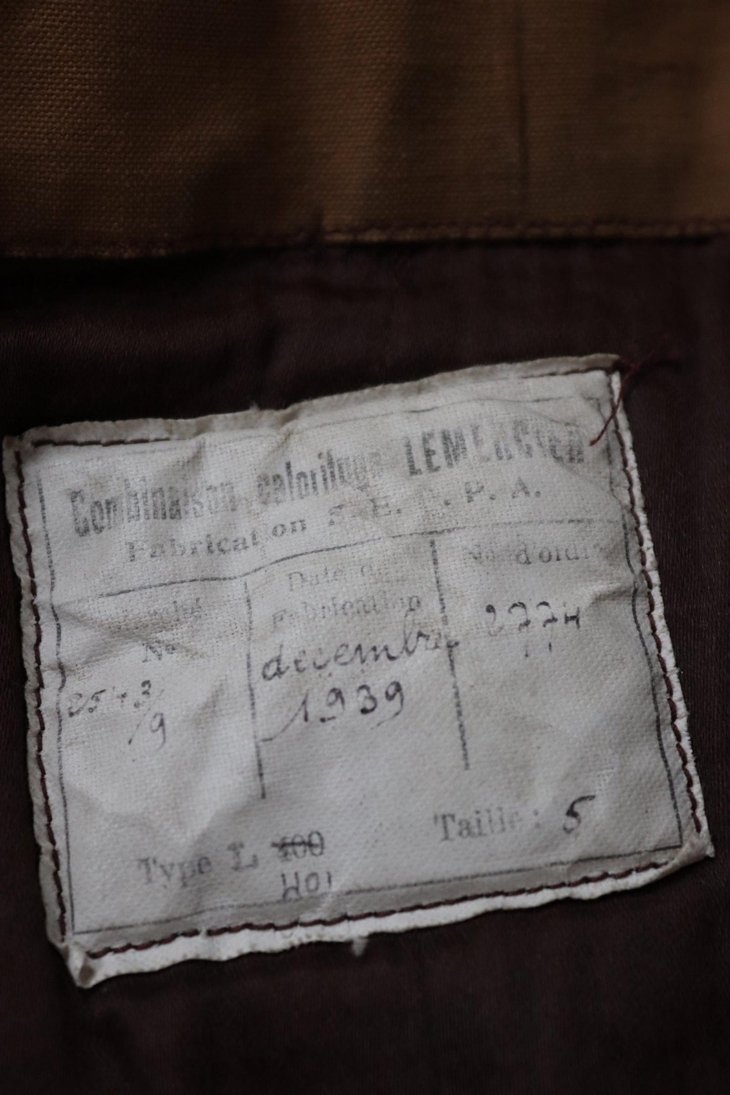 Vintage WW2 French military flight suit pilot aviation Eclair zippers 1930s 1940s