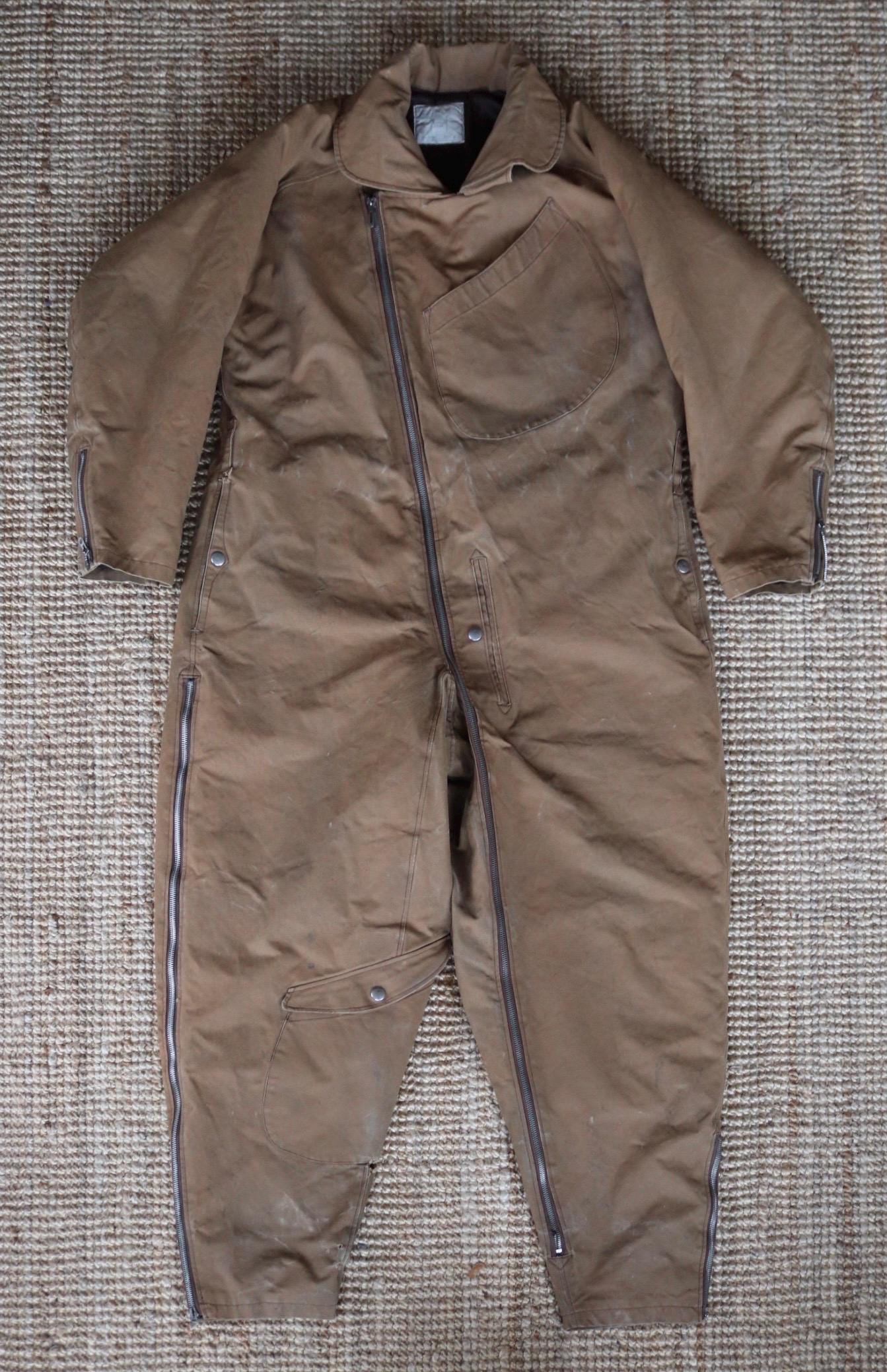 Vintage WW2 French military flight suit pilot aviation Eclair zippers 1930s 1940s