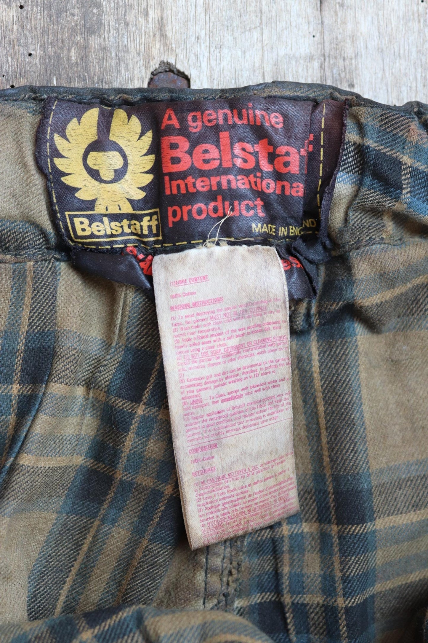 Vintage 1970s Belstaff International waxed cotton motorcycle trousers 26” 28” 30” trial bike racing