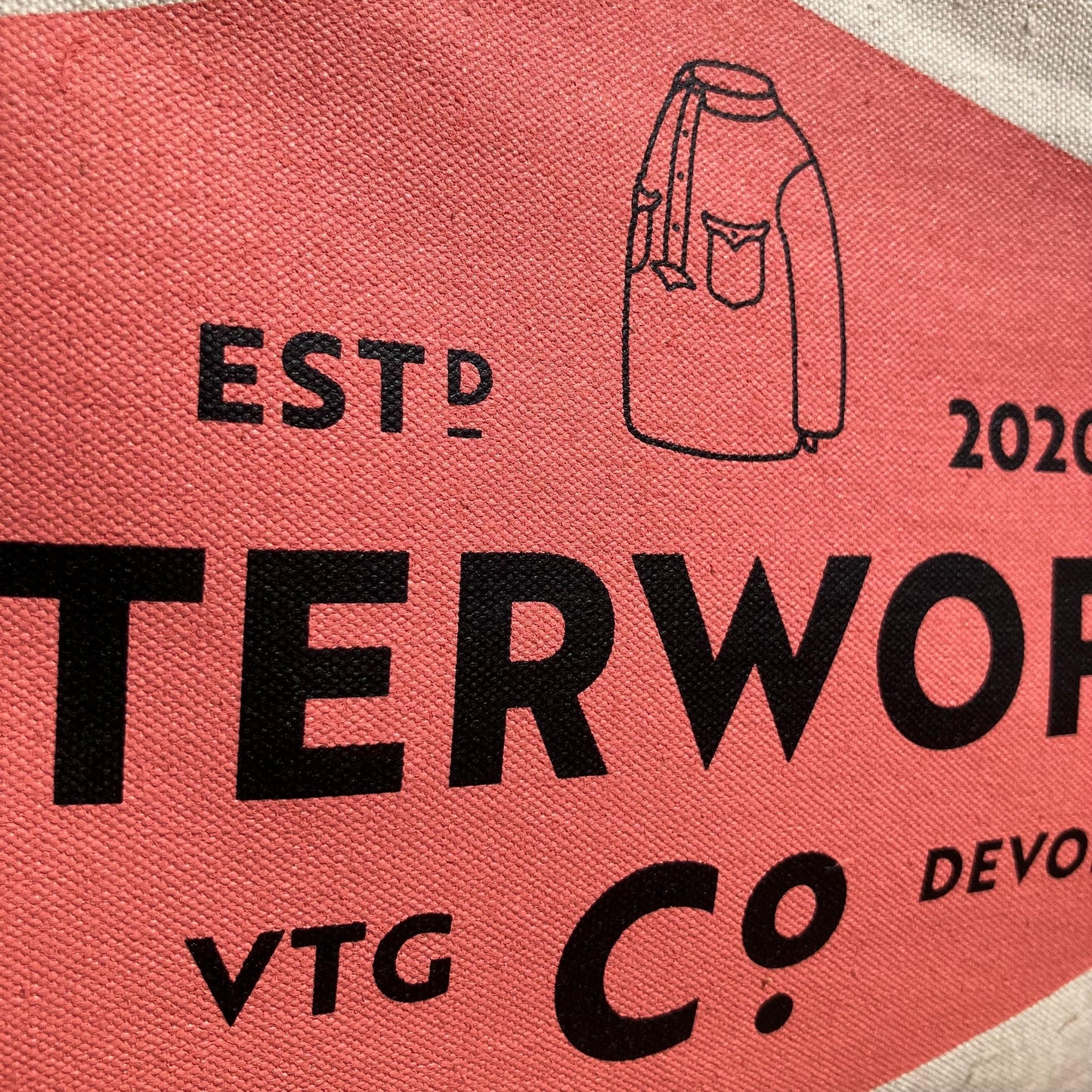 Large Cotton tote beach bag Butterworth’s Vintage shop Devon