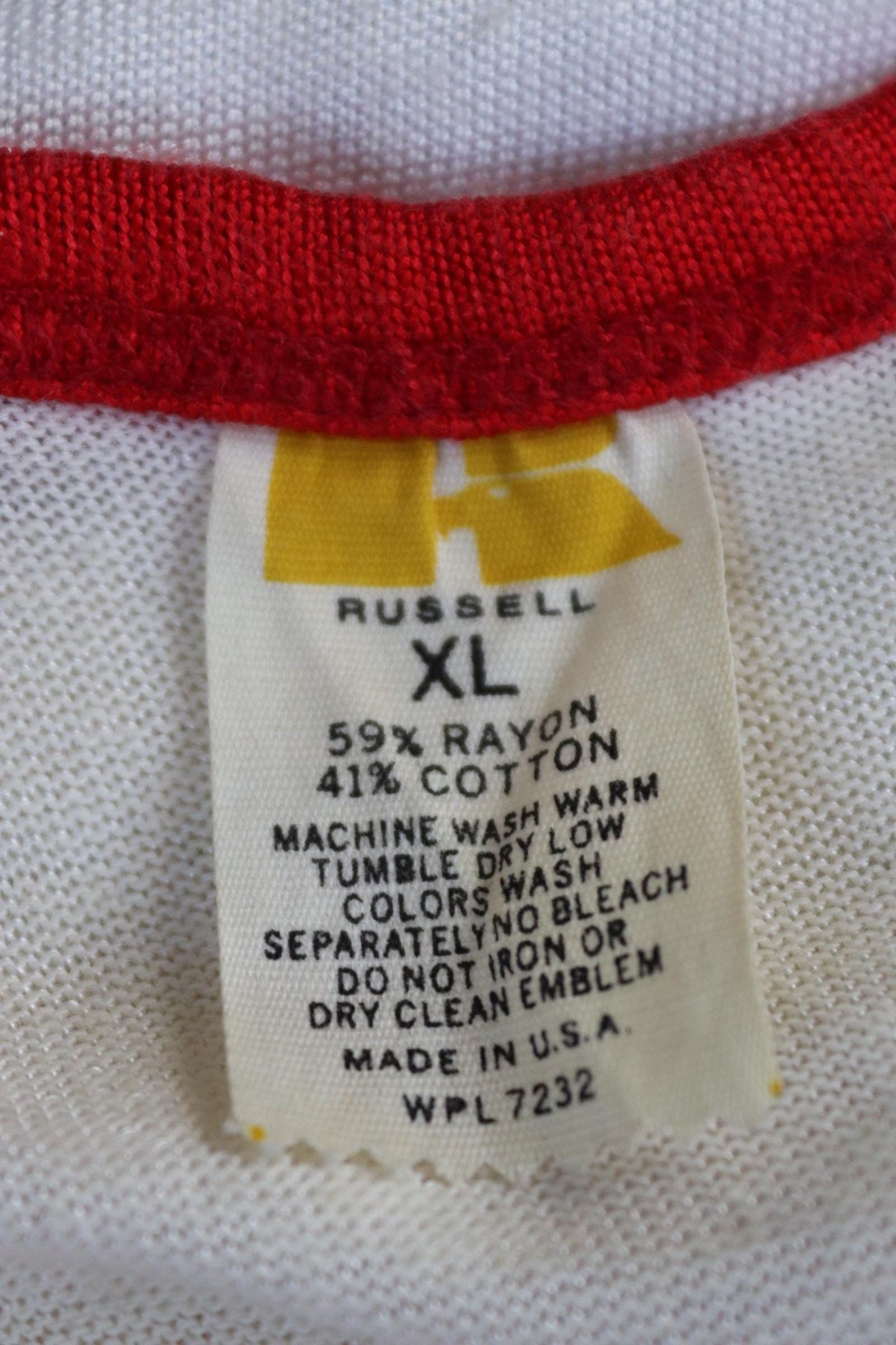Vintage 1970s 1980s vest singlet white red nylon durene 43 Mike athletics sportswear basketball 40" chest