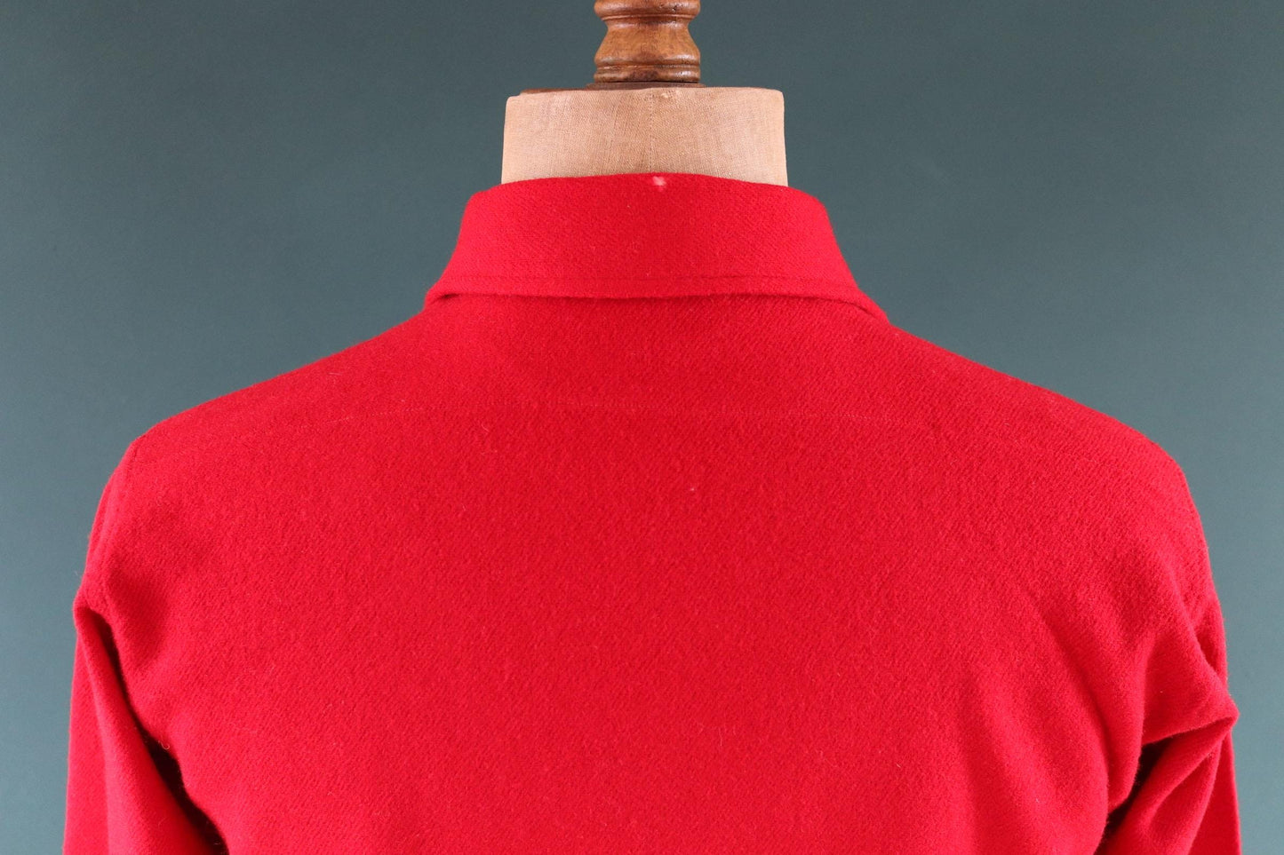 Vintage 1960s wool shirt plain red 41” chest