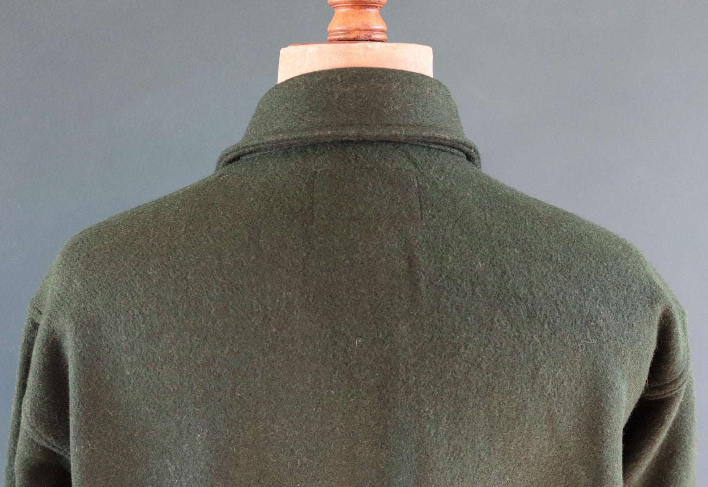 Vintage green workwear shirt wool CPO shacket Melton 52" chest hunting work chore camping hiking