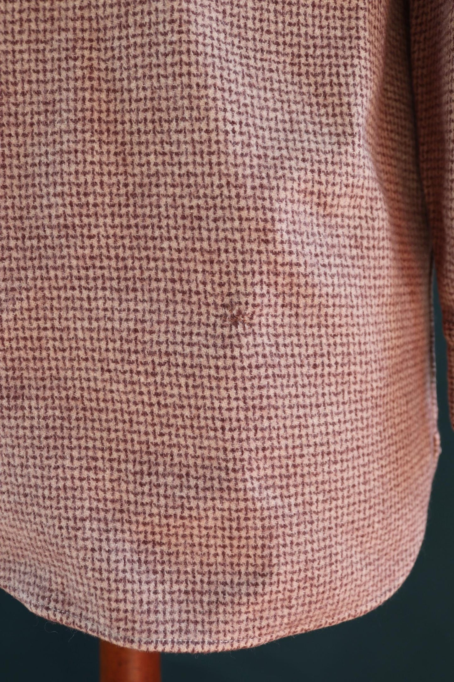 Vintage 1940s Woolrich shirt dogtooth brown hiking camping 42” chest