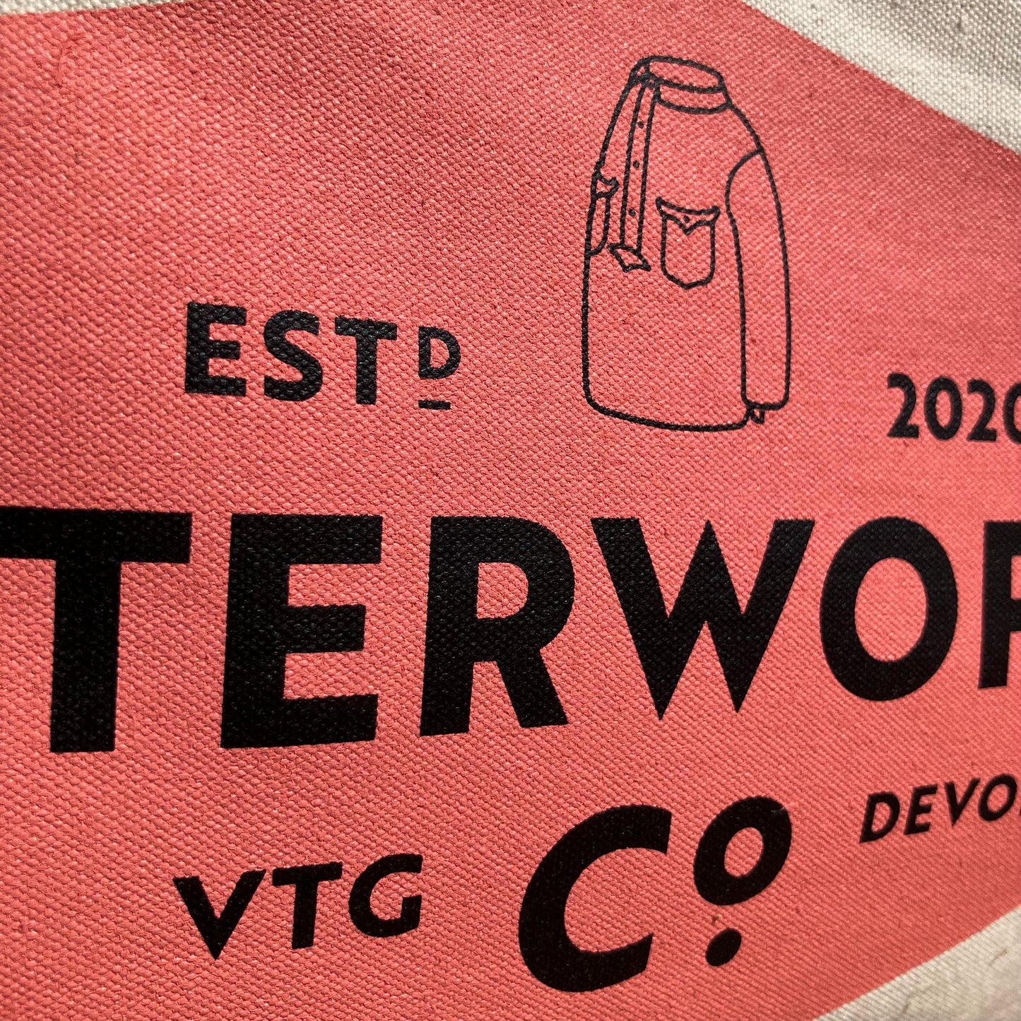 XL Cotton tote beach bag Butterworth’s Vintage shop Devon