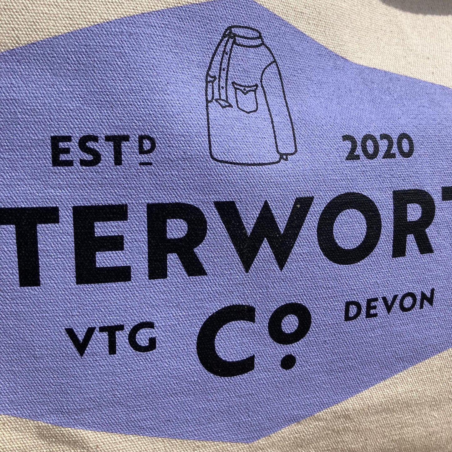 XL Cotton tote beach bag Butterworth’s Vintage shop Devon