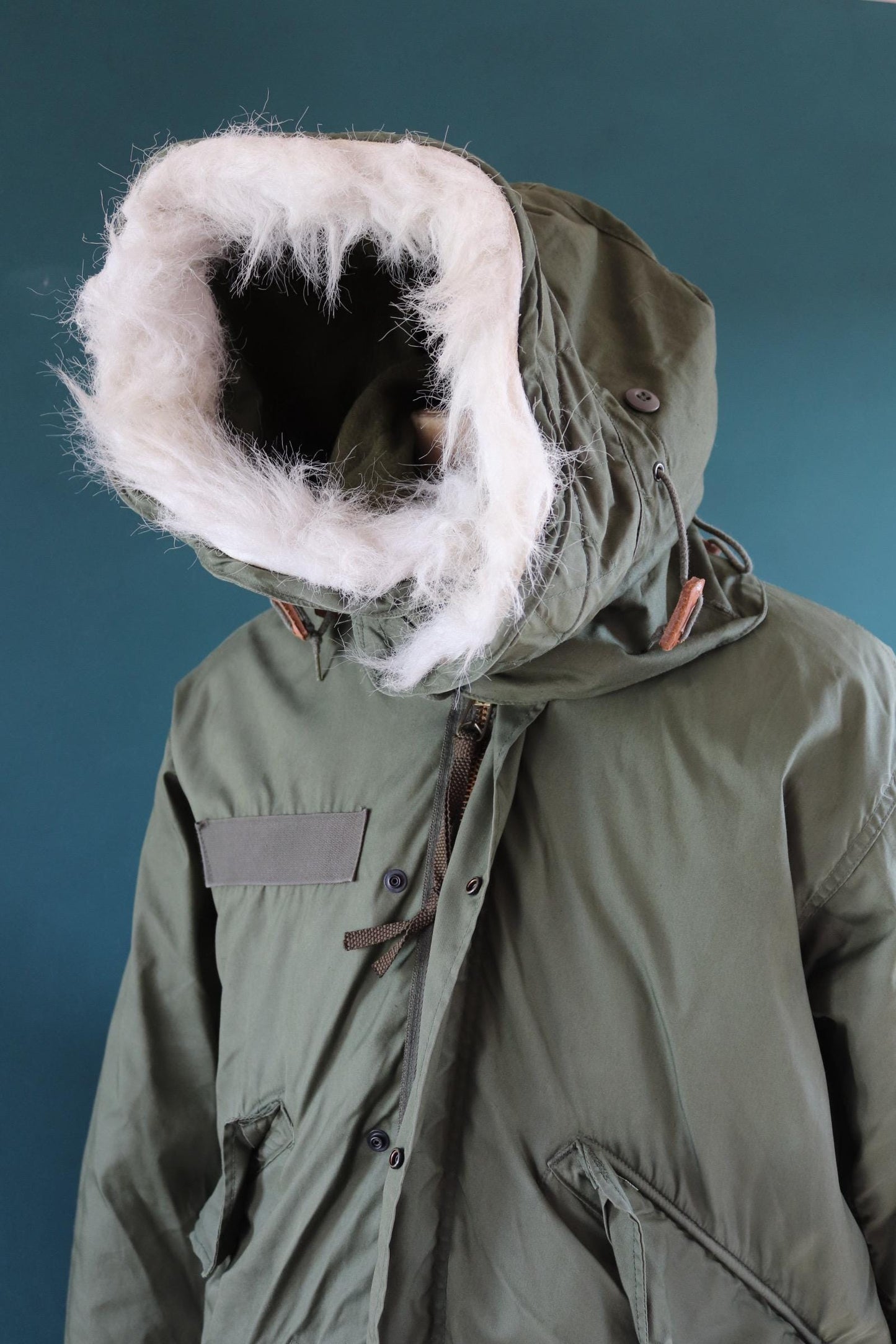Vintage M65 fishtail parka jacket US military Vietnam era mod scooter 48” chest