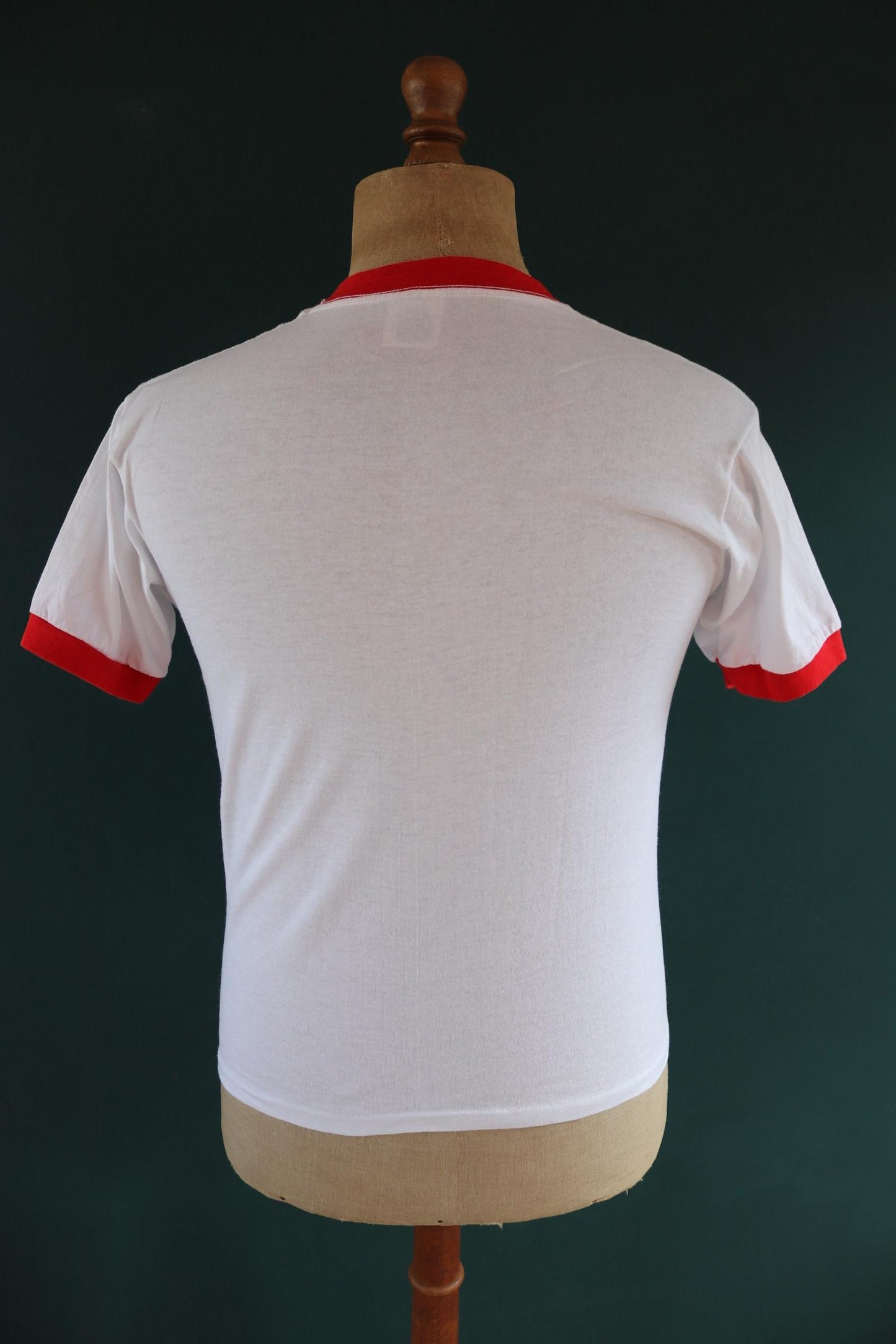 Vintage 1980s Boy Scouts t shirt - BSA print - red ringer - made in USA - 36" chest