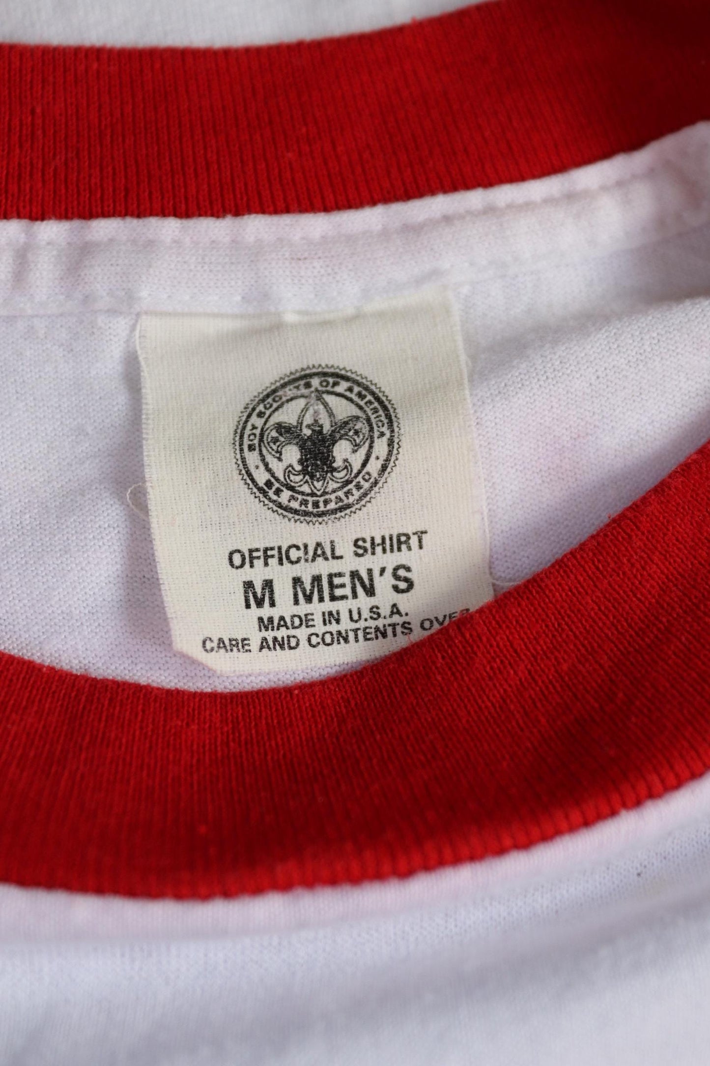 Vintage 1980s 90s Boy Scouts t shirt - BSA print - 36” chest - ringer sportswear - made in USA
