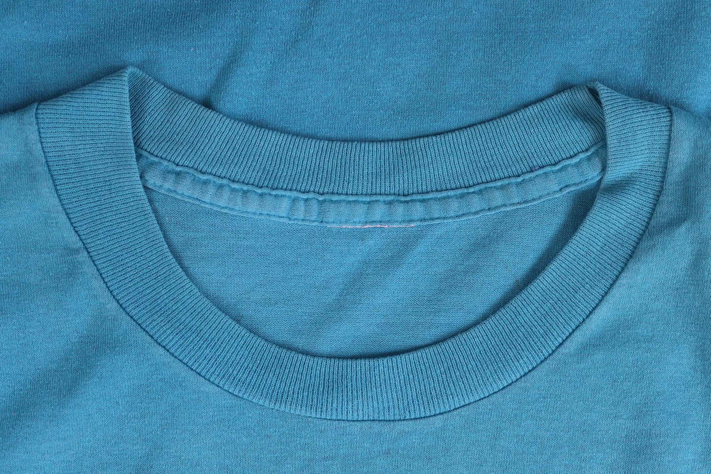Vintage 1990s sailing t shirt - boat print - turquoise blue - 35” chest