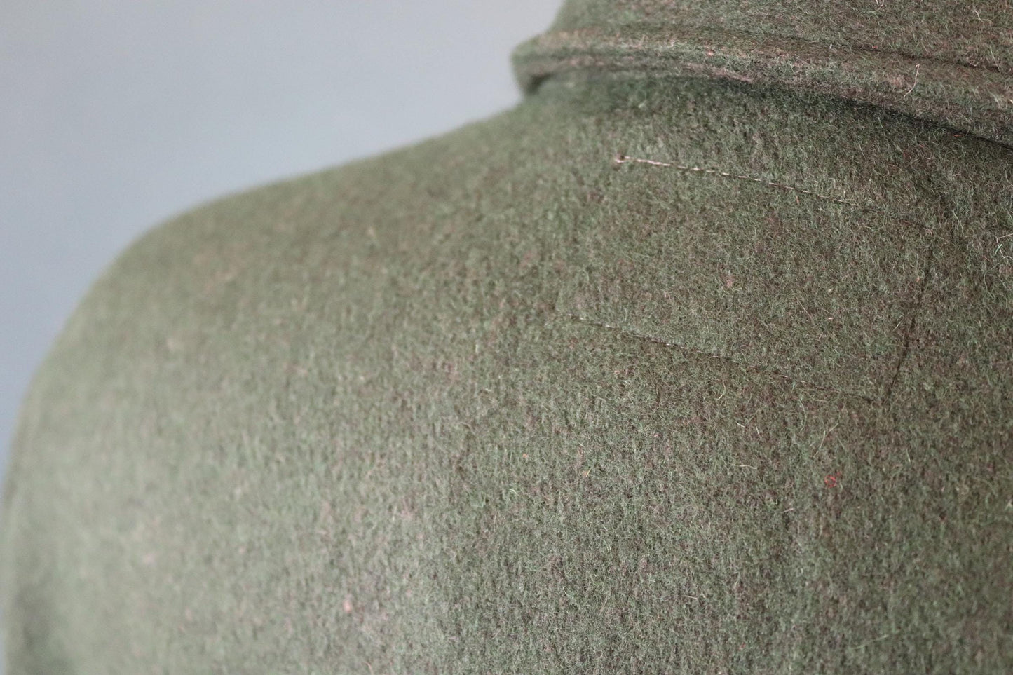 Vintage green workwear shirt wool CPO shacket Melton 52" chest hunting work chore camping hiking