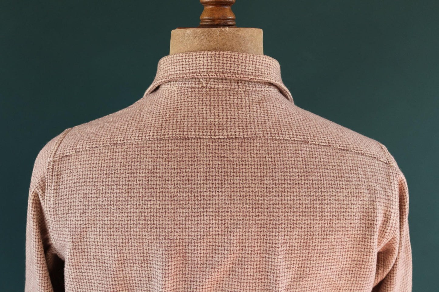 Vintage 1940s Woolrich shirt dogtooth brown hiking camping 42” chest