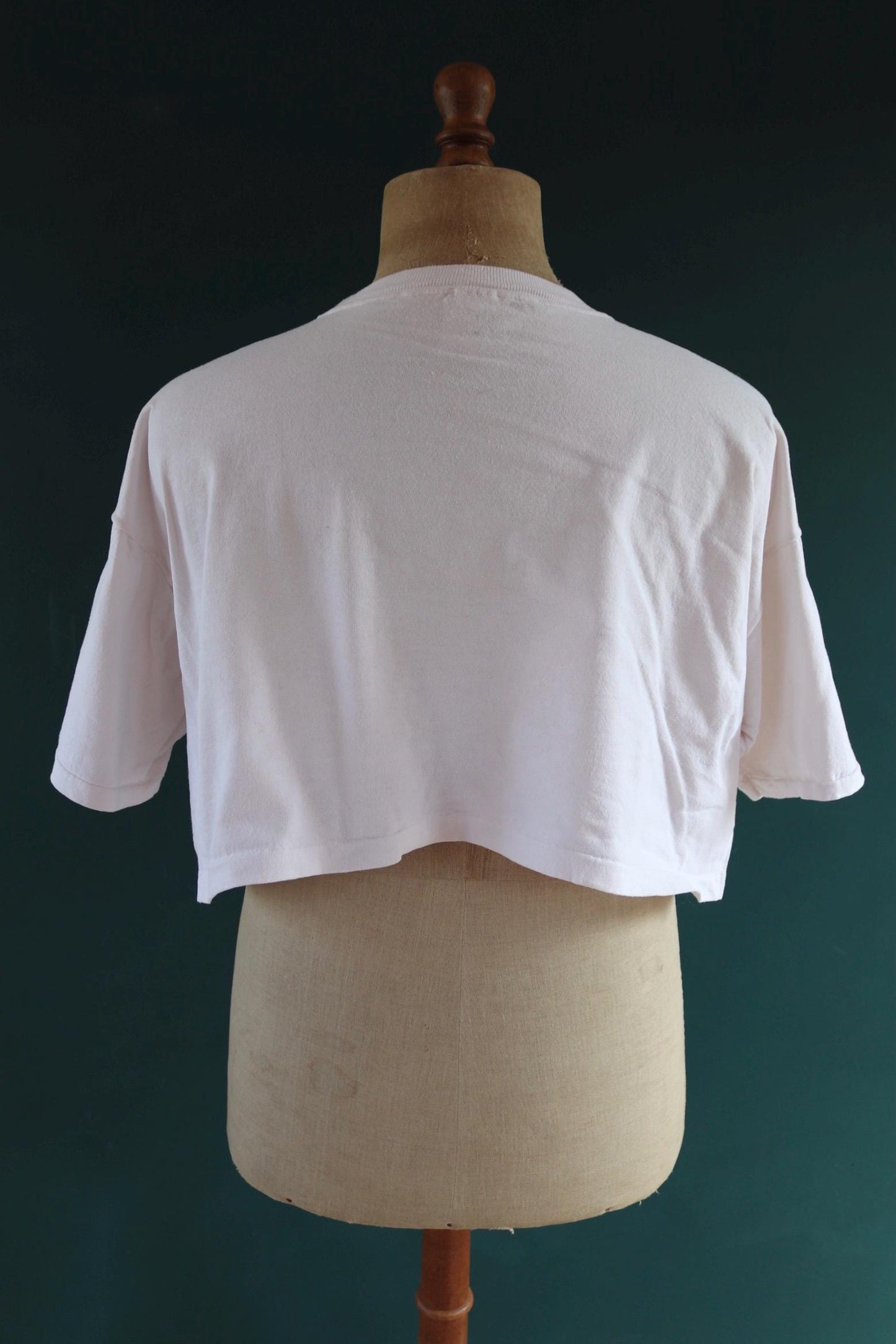 Vintage 1980s 90s cropped cheerleader t shirt - born to cheer - oversized boxy fit - sportswear - 50” chest