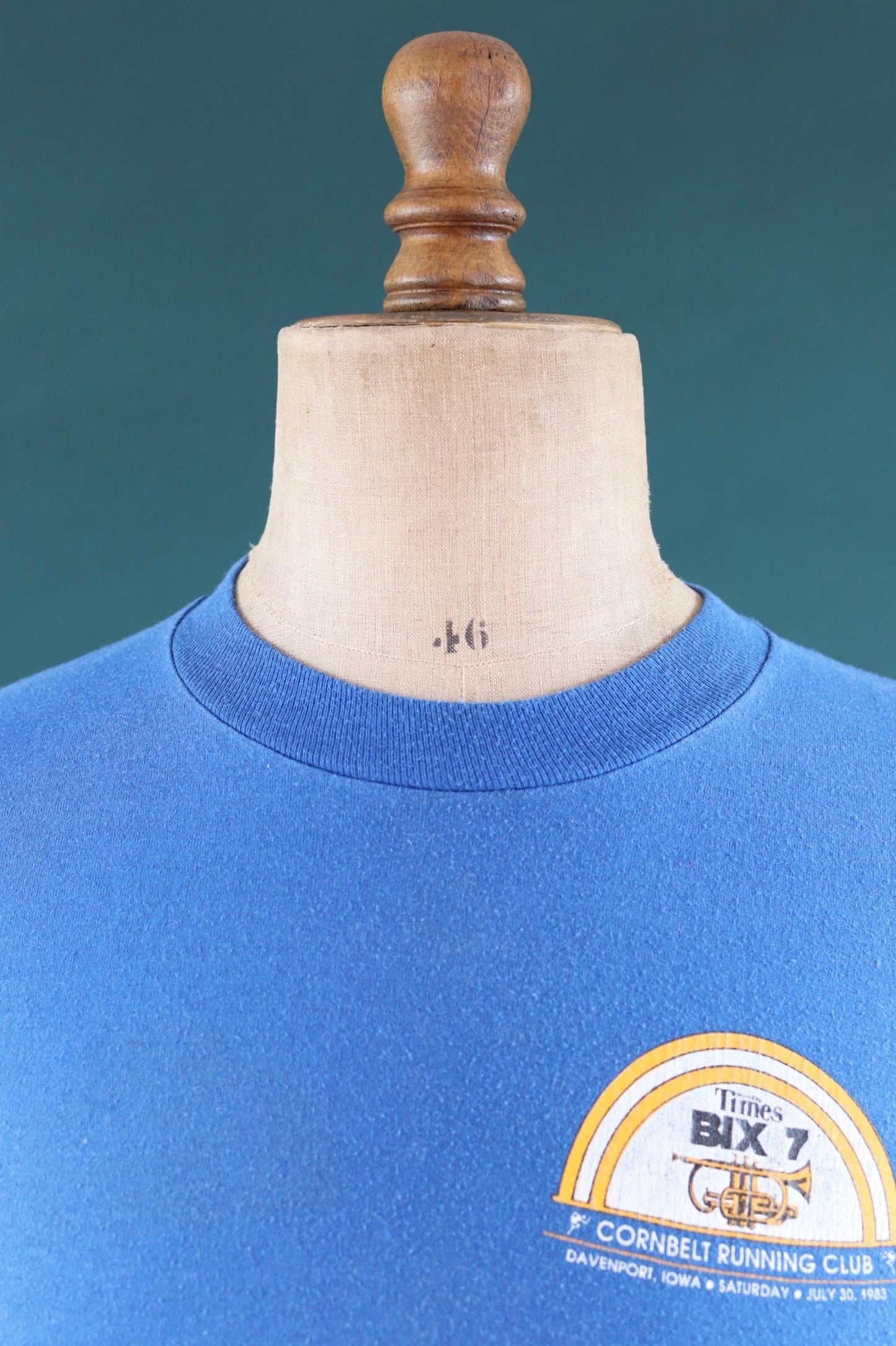Vintage 1980s cornbelt running club t shirt - single stitch tee - 37” chest