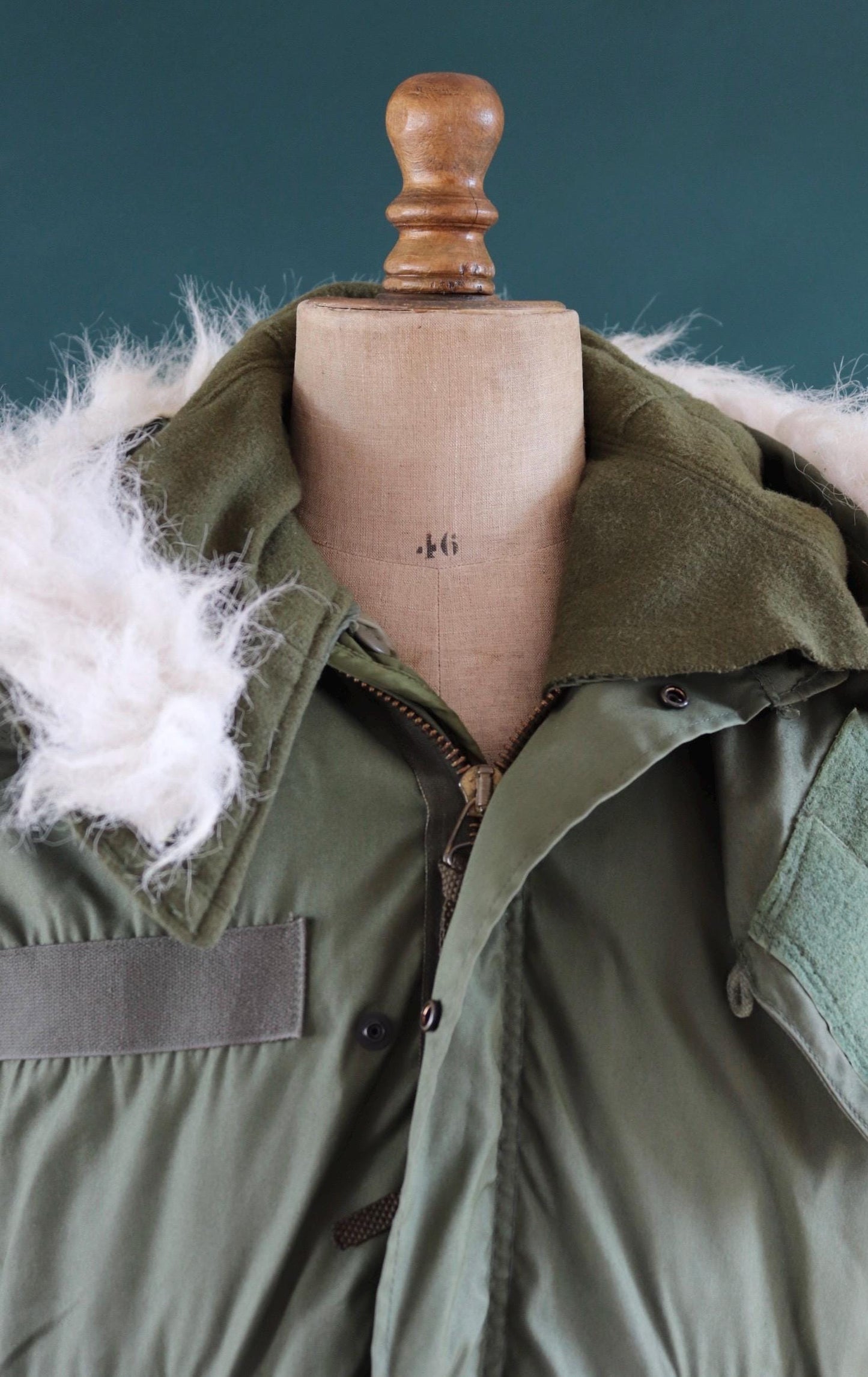 Vintage M65 fishtail parka jacket US military Vietnam era mod scooter 48” chest