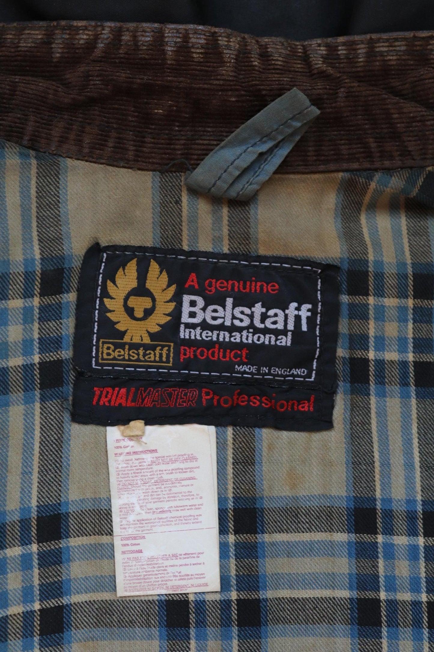 Vintage 1970s Belstaff International jacket - waxed cotton - motorcycle trial bike racing - 40" chest