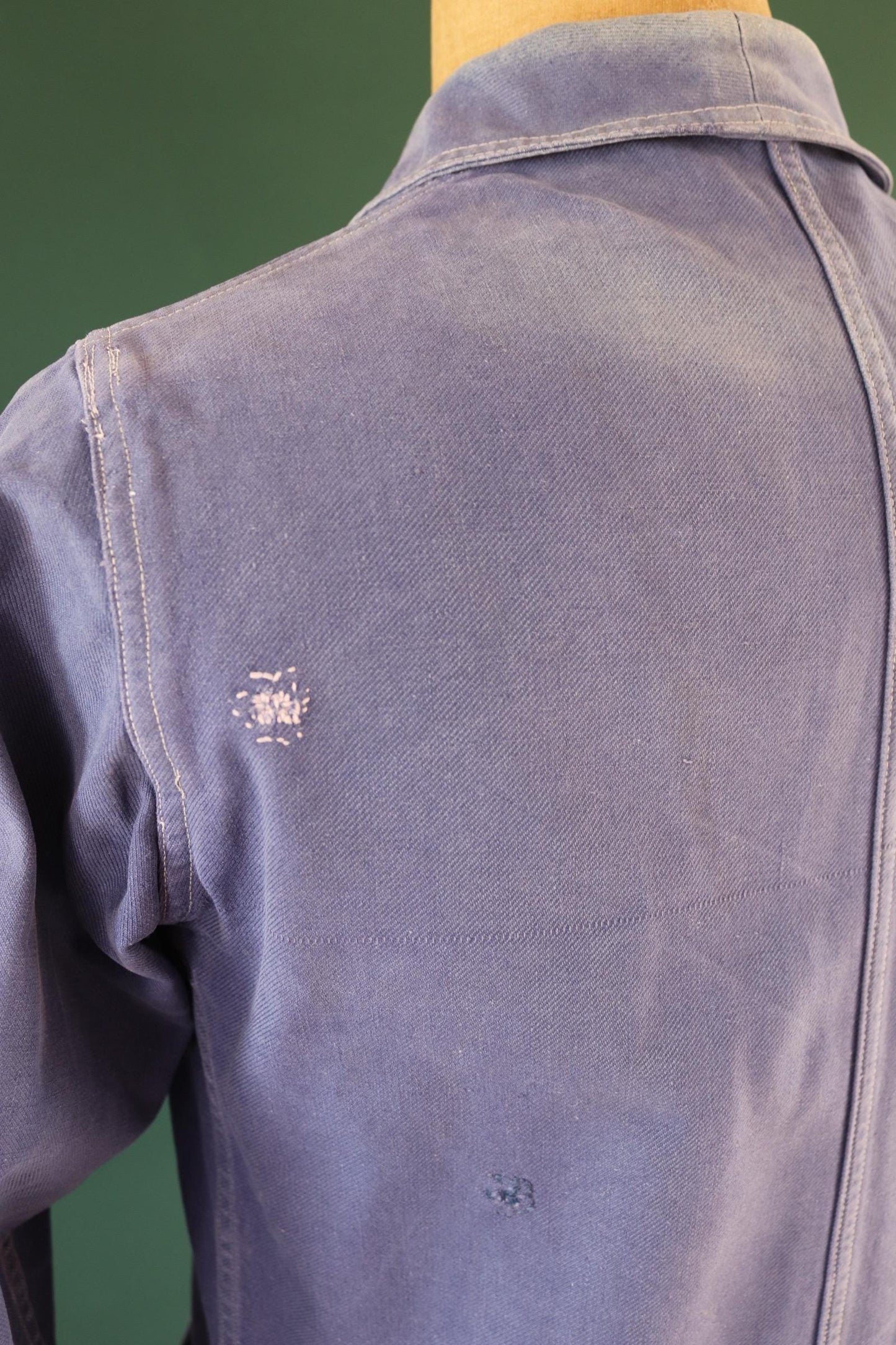Vintage French blue workwear jacket - 1960s chore coat - cotton twill - 40” chest - bleu de travail