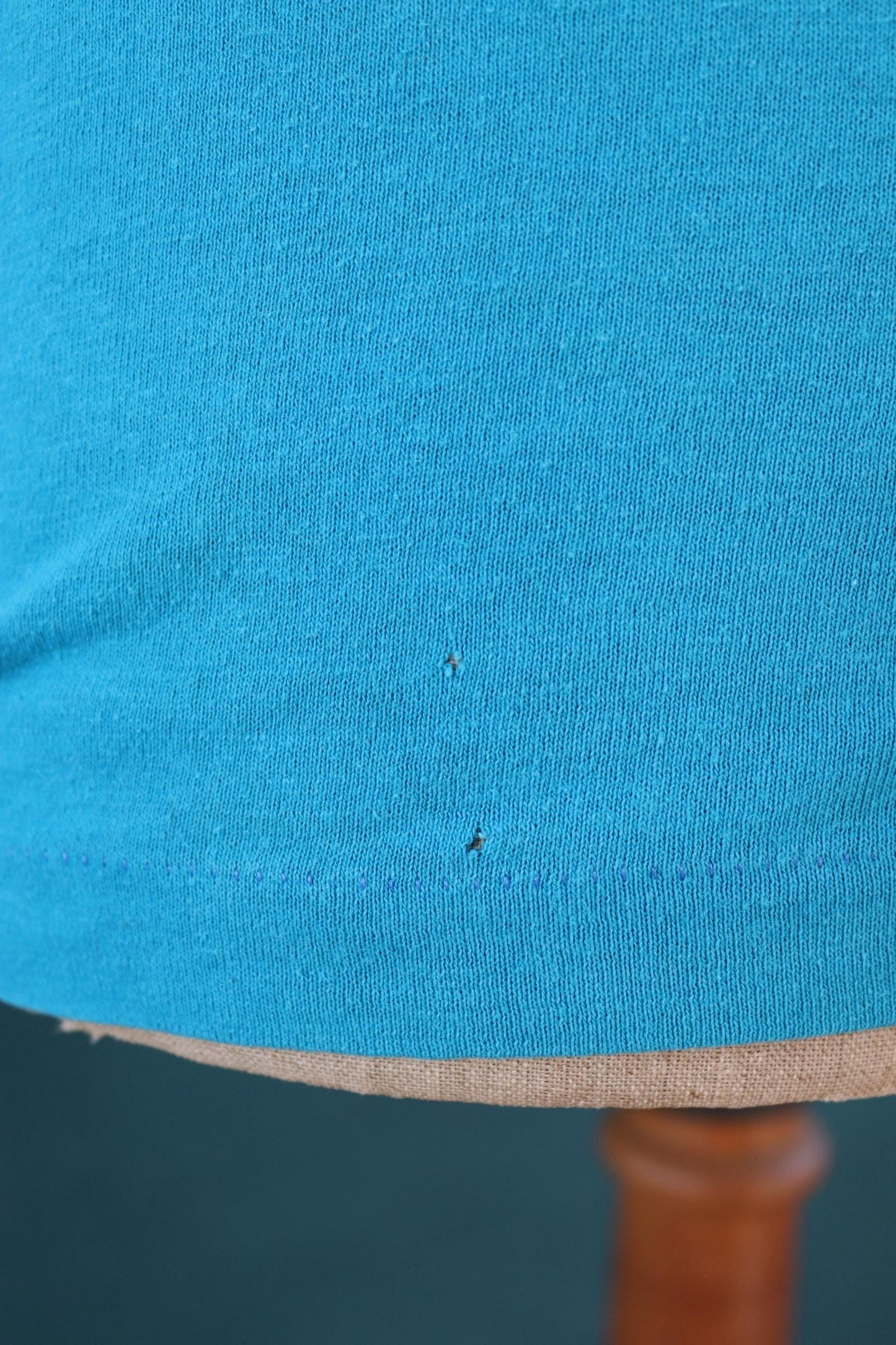 Vintage 1990s sailing t shirt - boat print - turquoise blue - 35” chest