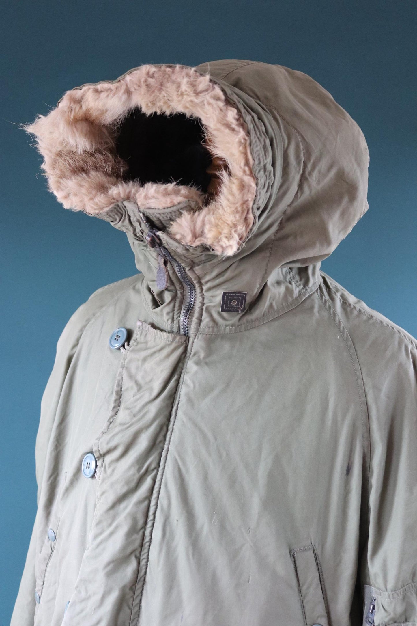 Vintage 1970s USAF N3B parka - US Air Force green snorkel jacket - 58” chest - extreme cold weather - Vietnam era