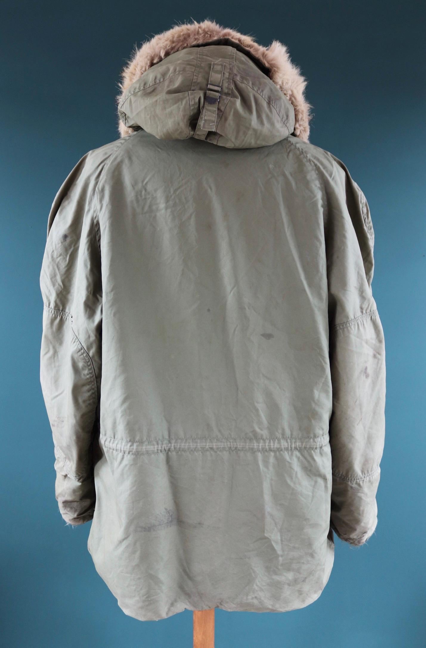 Vintage 1970s USAF N3B parka - US Air Force green snorkel jacket - 58” chest - extreme cold weather - Vietnam era