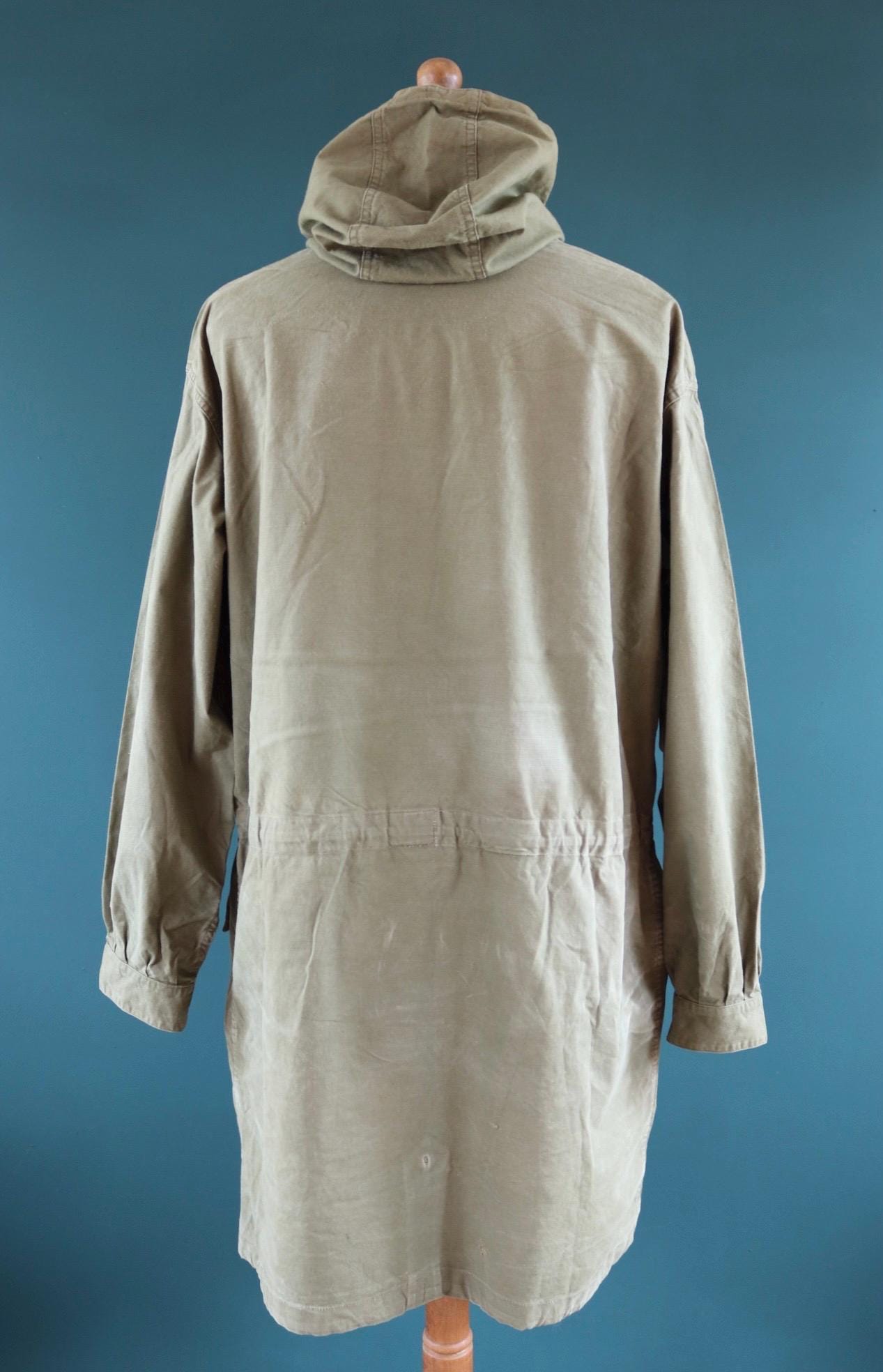 Vintage 1940s 50s French army smock - military anorak -M47 - 54” chest - for hiking
