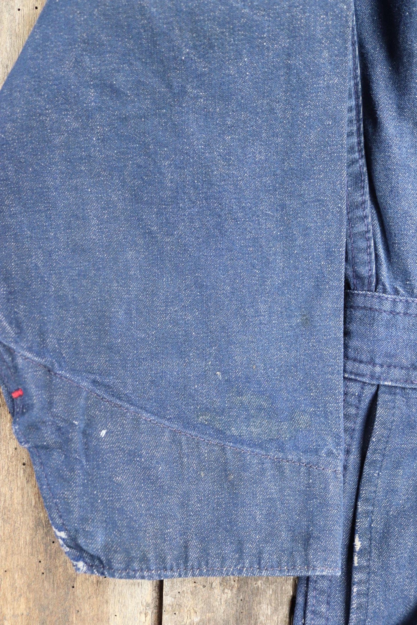 Vintage 1970s 80s workwear coveralls - Wrangler overalls - blue denim chore - 50” x 42” x 29” - mechanic boiler suit