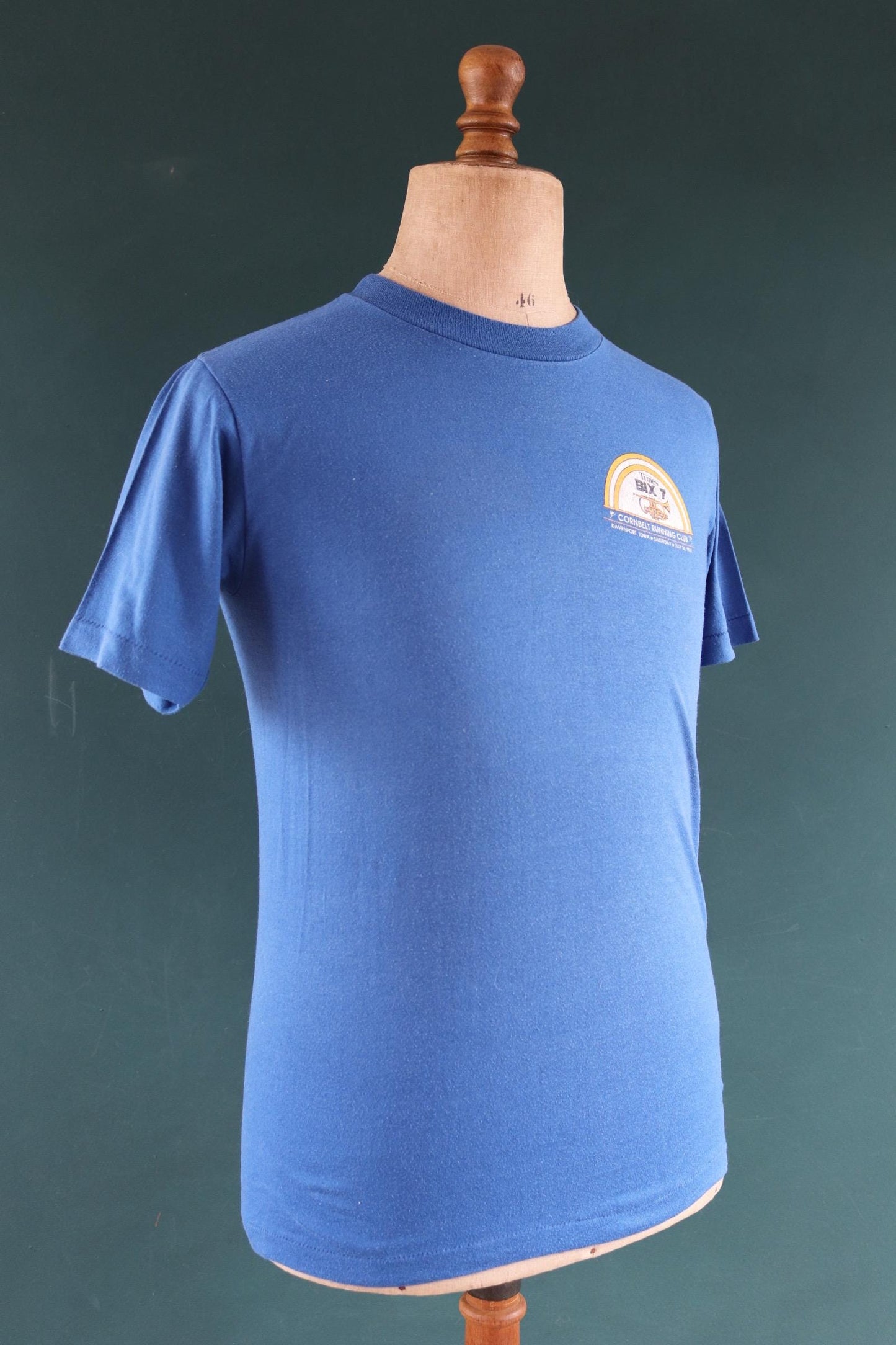Vintage 1980s cornbelt running club t shirt - single stitch tee - 37” chest