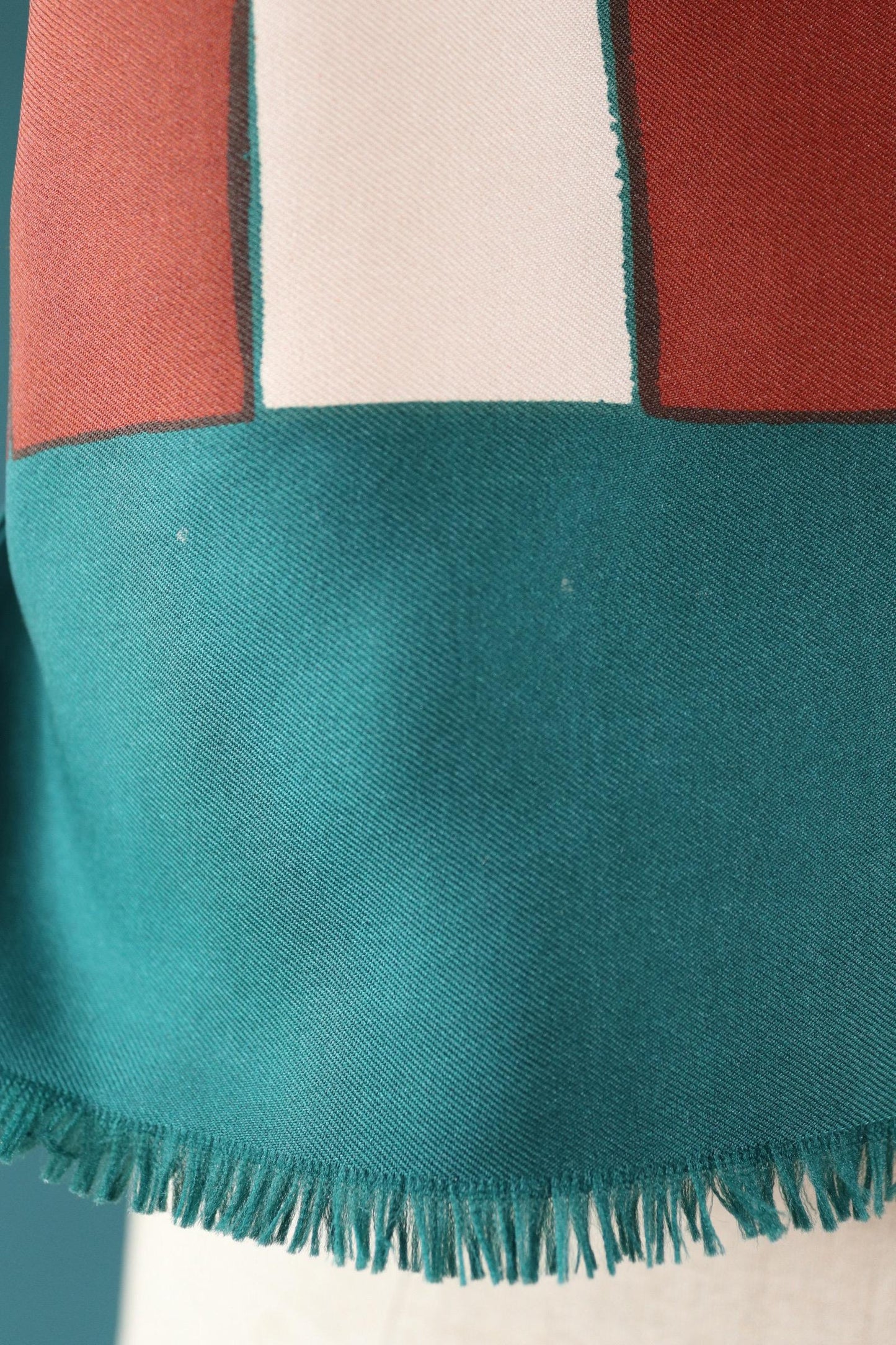Vintage mens neck scarf - green and red - mod style - Goodwood festival - wedding attire