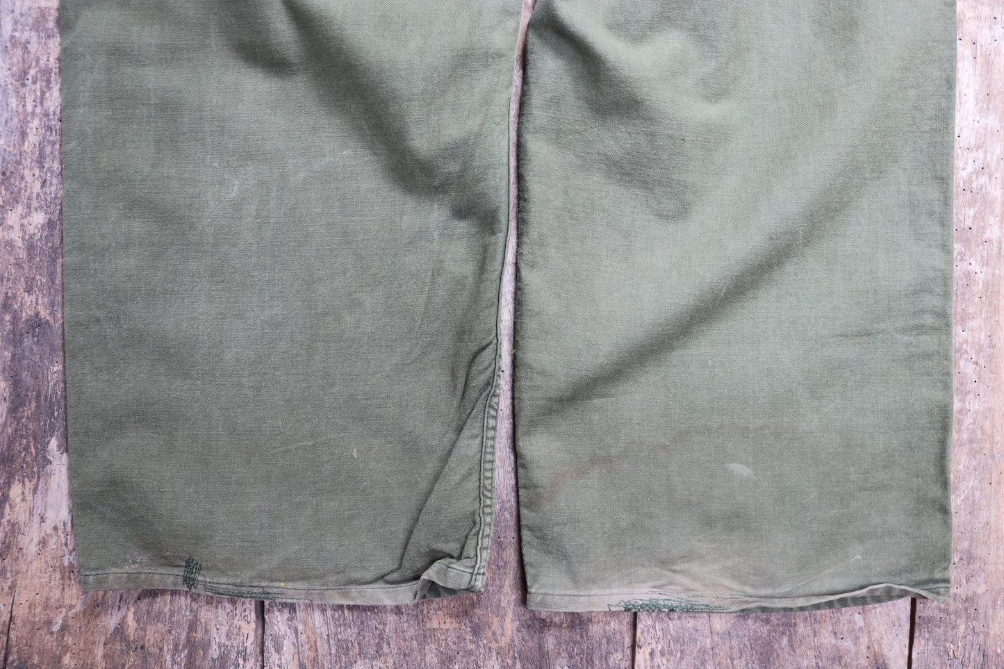 Vintage 1940s 50s Swedish army trousers - military workwear - cotton twill buckle back pants - utility field chore - 34” x 30”