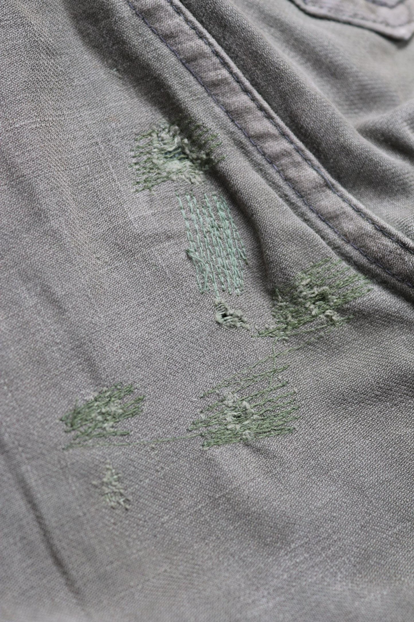 Vintage 1940s 50s Swedish army trousers - military workwear - cotton twill buckle back pants - utility field chore - 34” x 30”