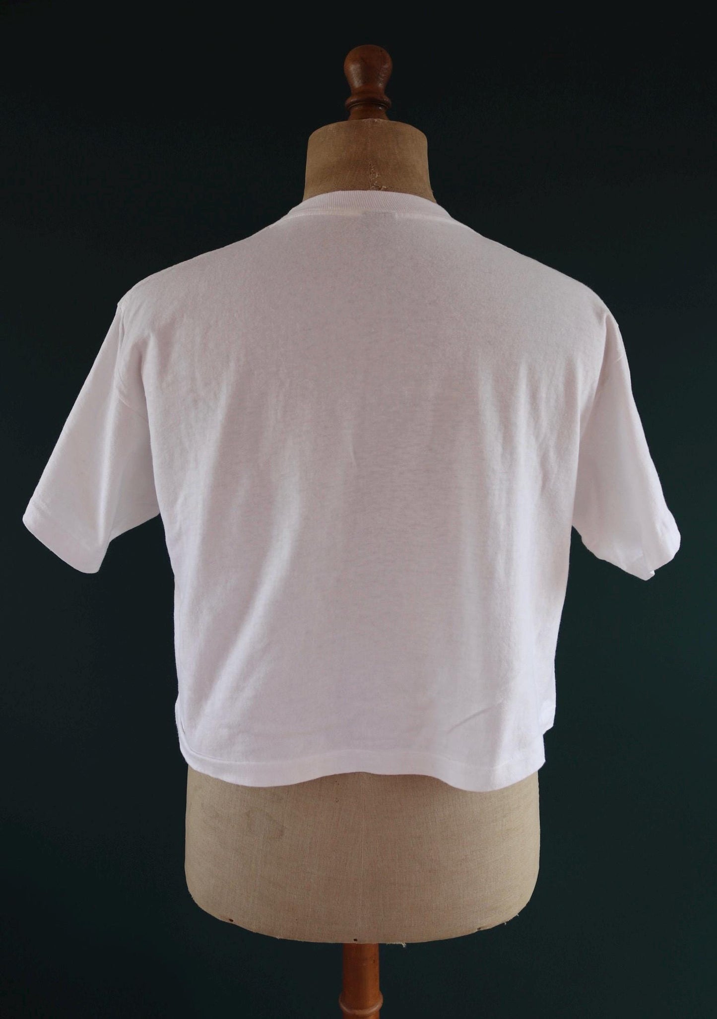 Vintage 1980s cropped t shirt - Dallas - neon print - boxy fit - 44” chest