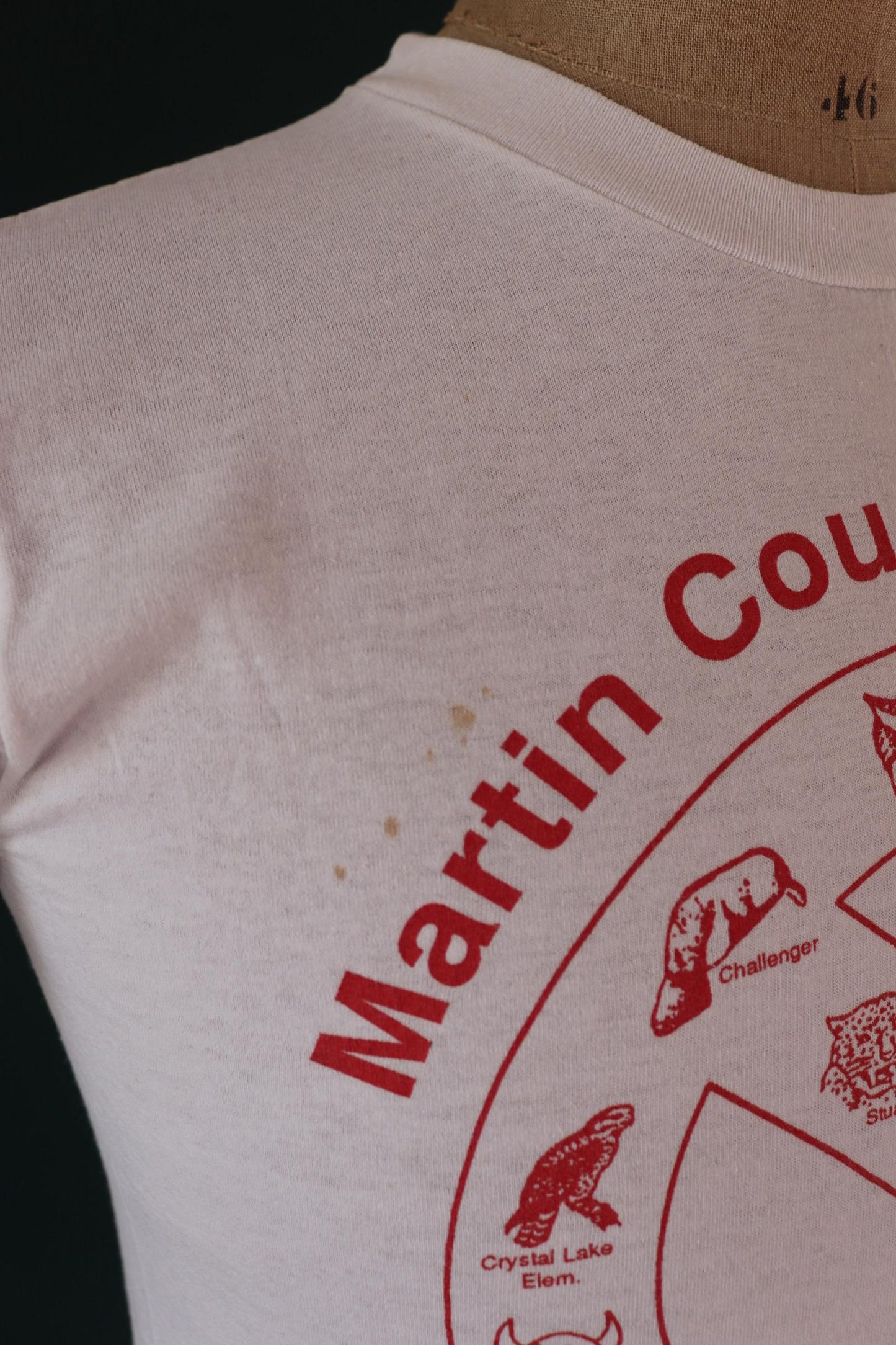 Vintage 1980s 90s anti drugs t shirt - school logo print - 36” chest