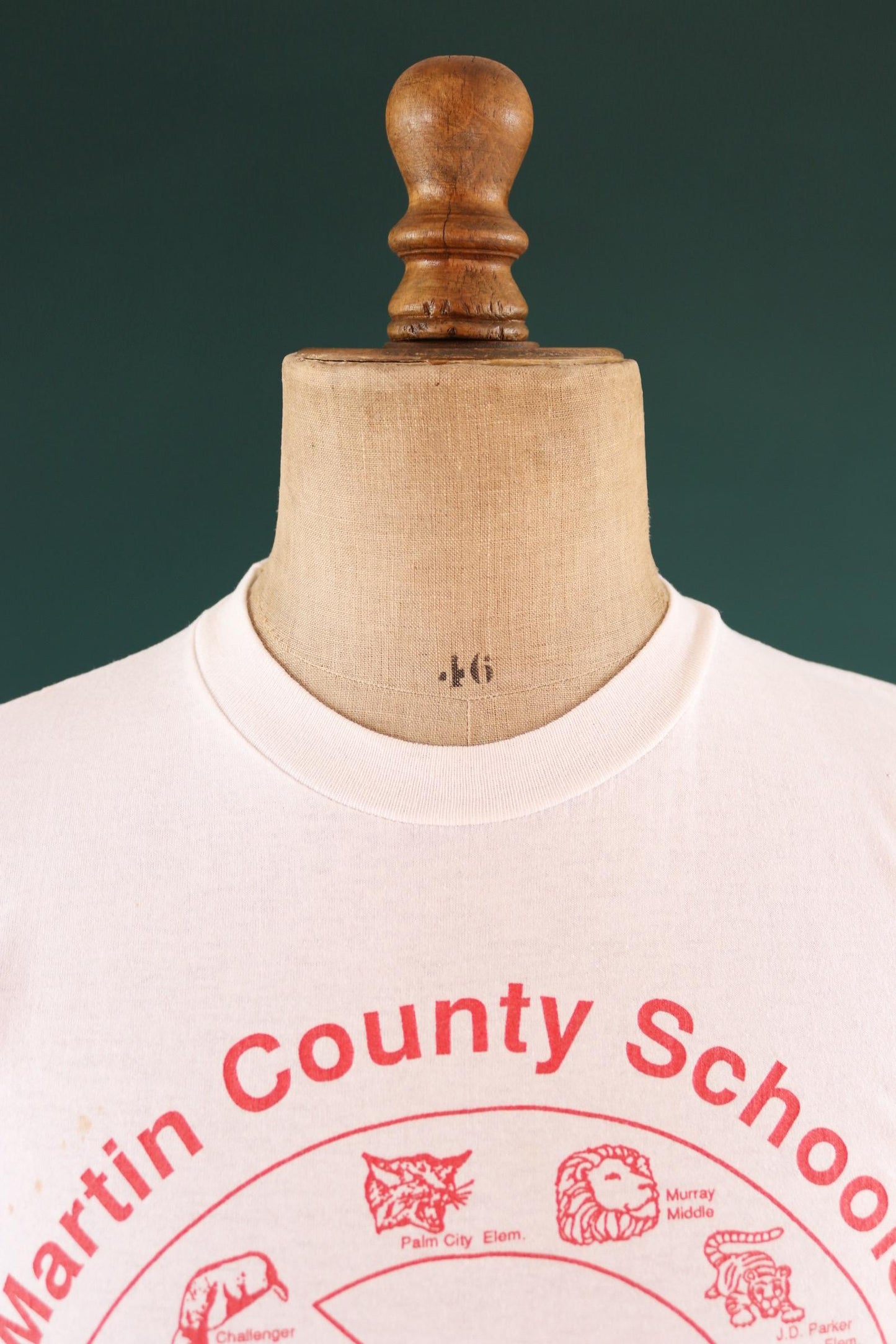 Vintage 1980s 90s anti drugs t shirt - school logo print - 36” chest