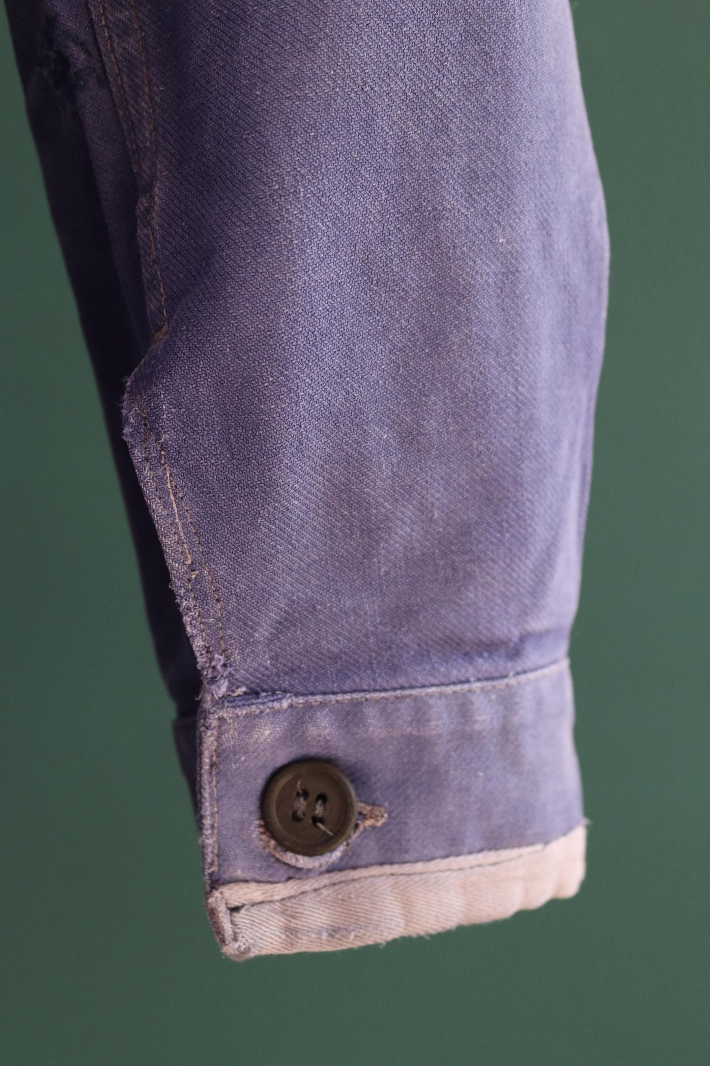 Vintage French blue workwear jacket - 1960s chore coat - cotton twill - 40” chest - bleu de travail