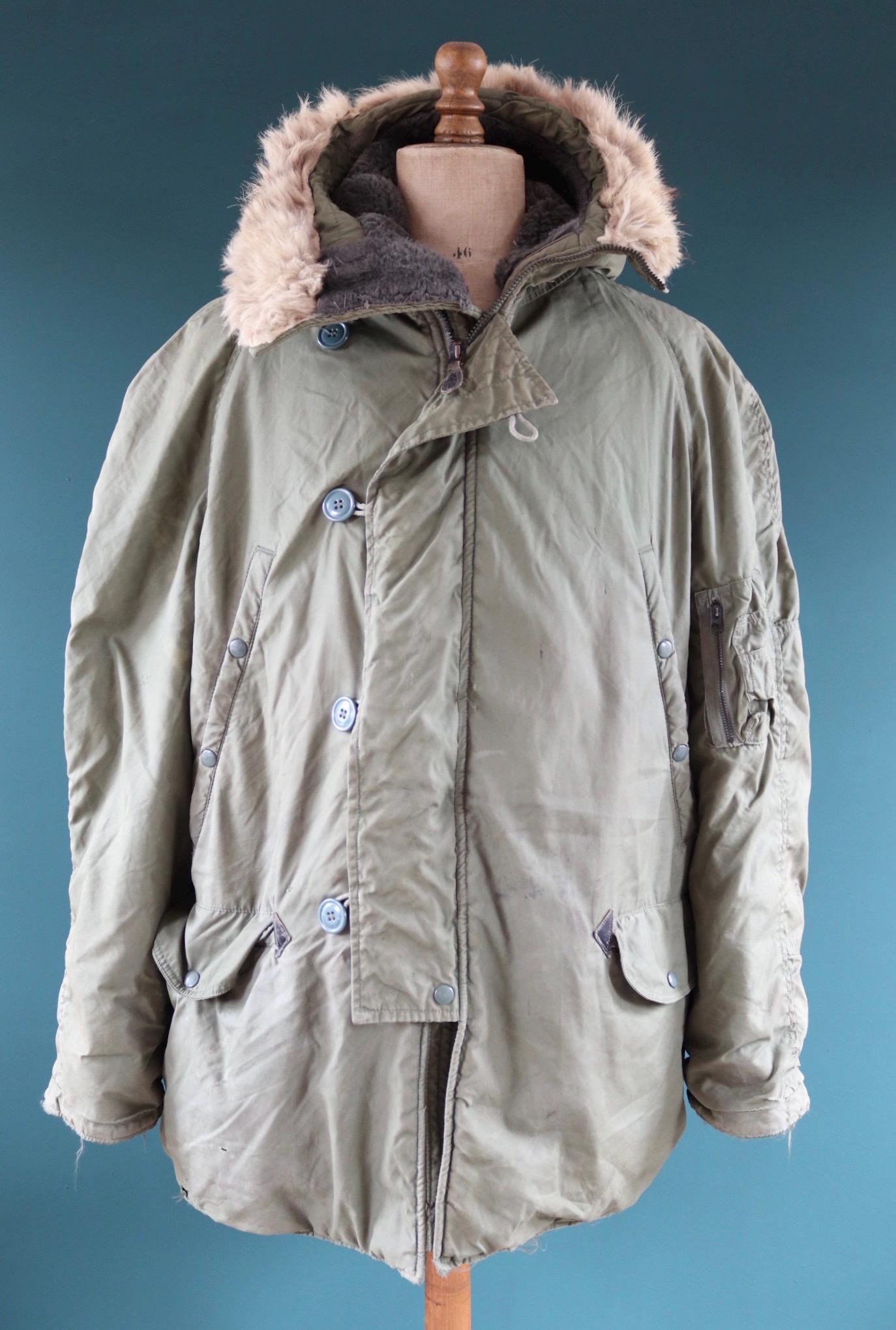 Vintage 1970s USAF N3B parka - US Air Force green snorkel jacket - 58” chest - extreme cold weather - Vietnam era