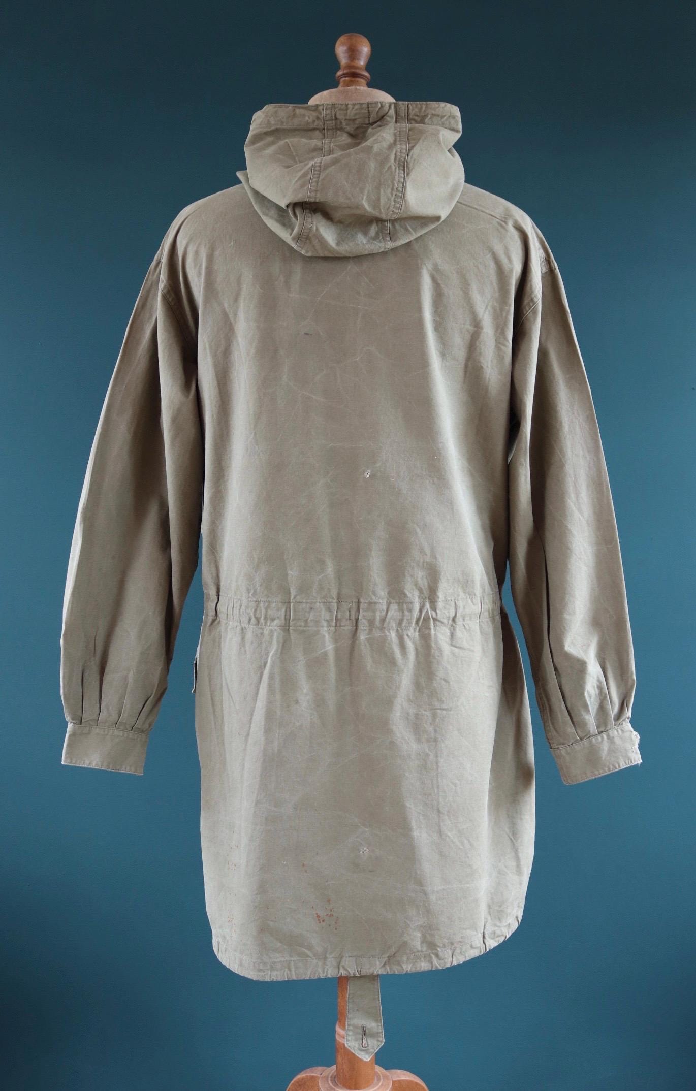 Vintage 1940s 50s French army smock - military anorak - M47 - 54” chest