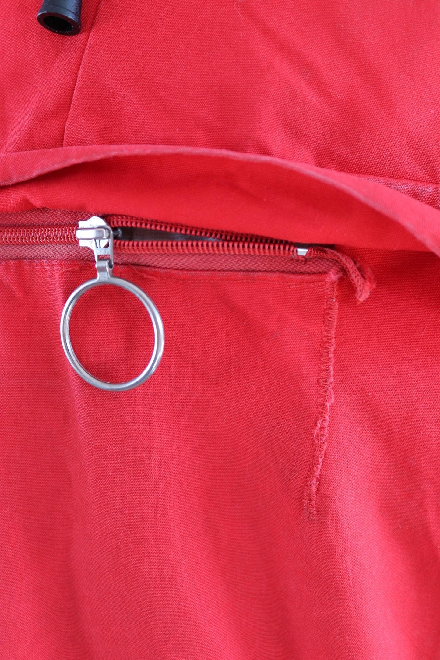 Vintage 1980s Norwegian skiiing smock - hiking anorak - 50” chest - fur hood
