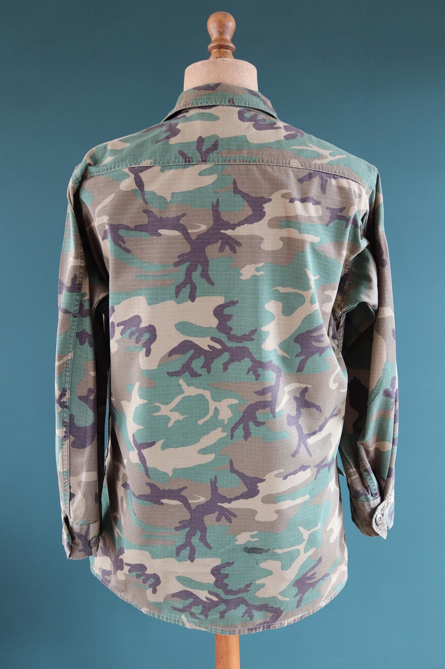 Vintage 1980s USMC camouflage shirt - rip stop - US marine corps - jungle jacket - 47" chest