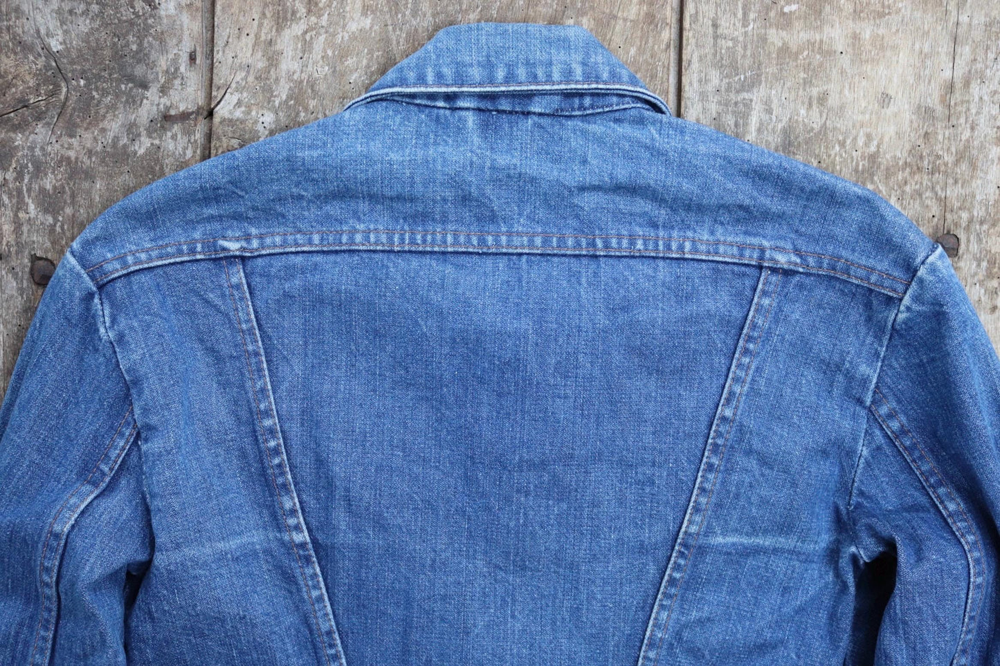 Vintage 1980s Wrangler trucker jacket - 36" chest - denim workwear - whisker fade